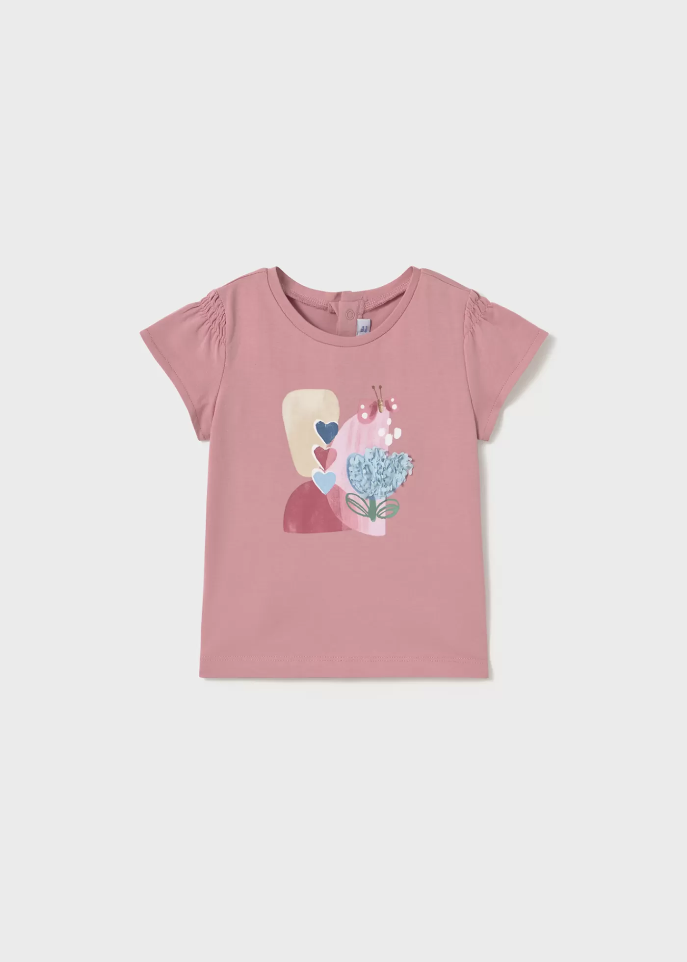 Mayoral Baby T-Shirt with Embossed Applique Rosy Hot