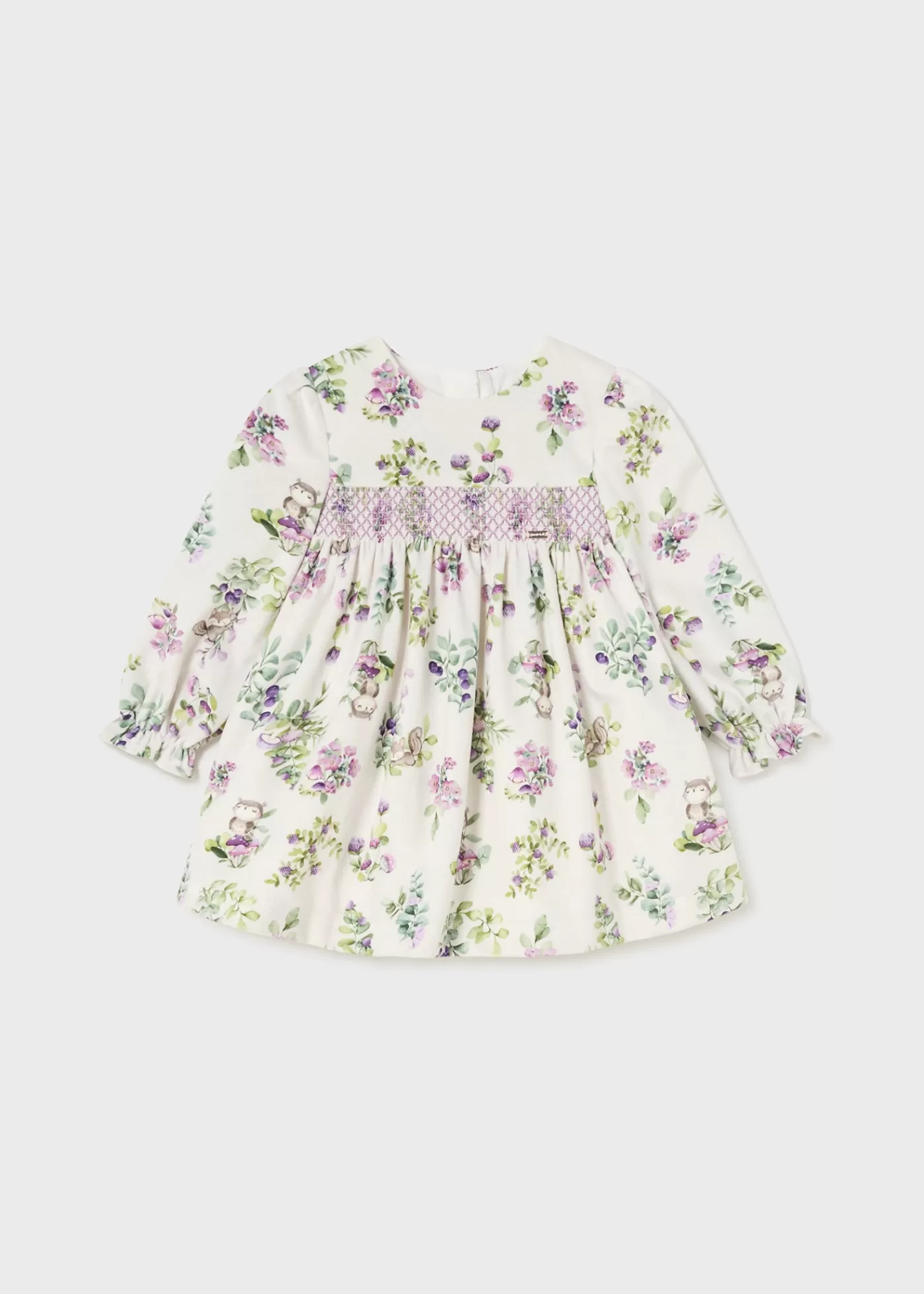 Mayoral Baby Velvet Print Dress 0 Sale