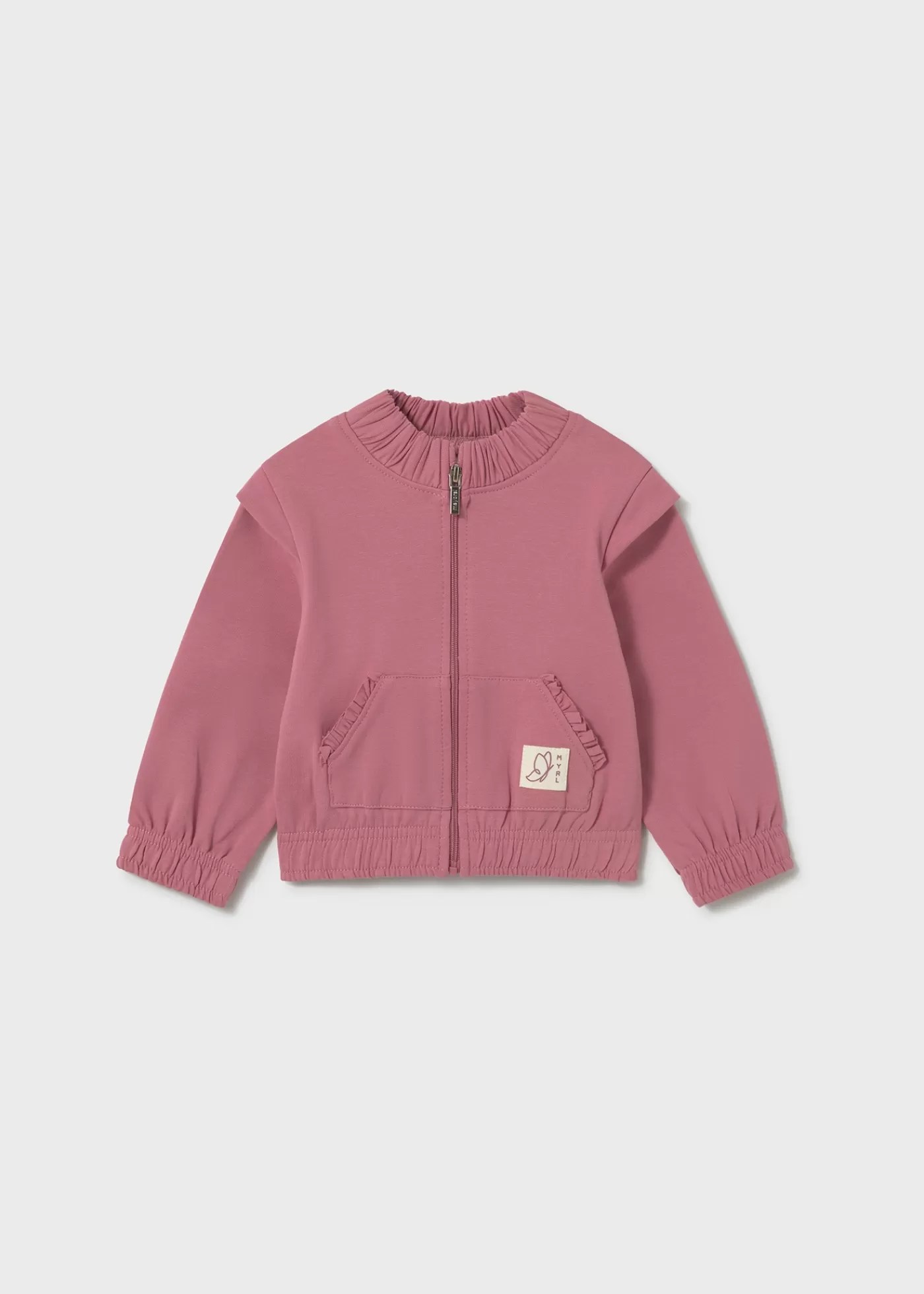 Mayoral Baby Zip-Up Sweatshirt Blush Sale