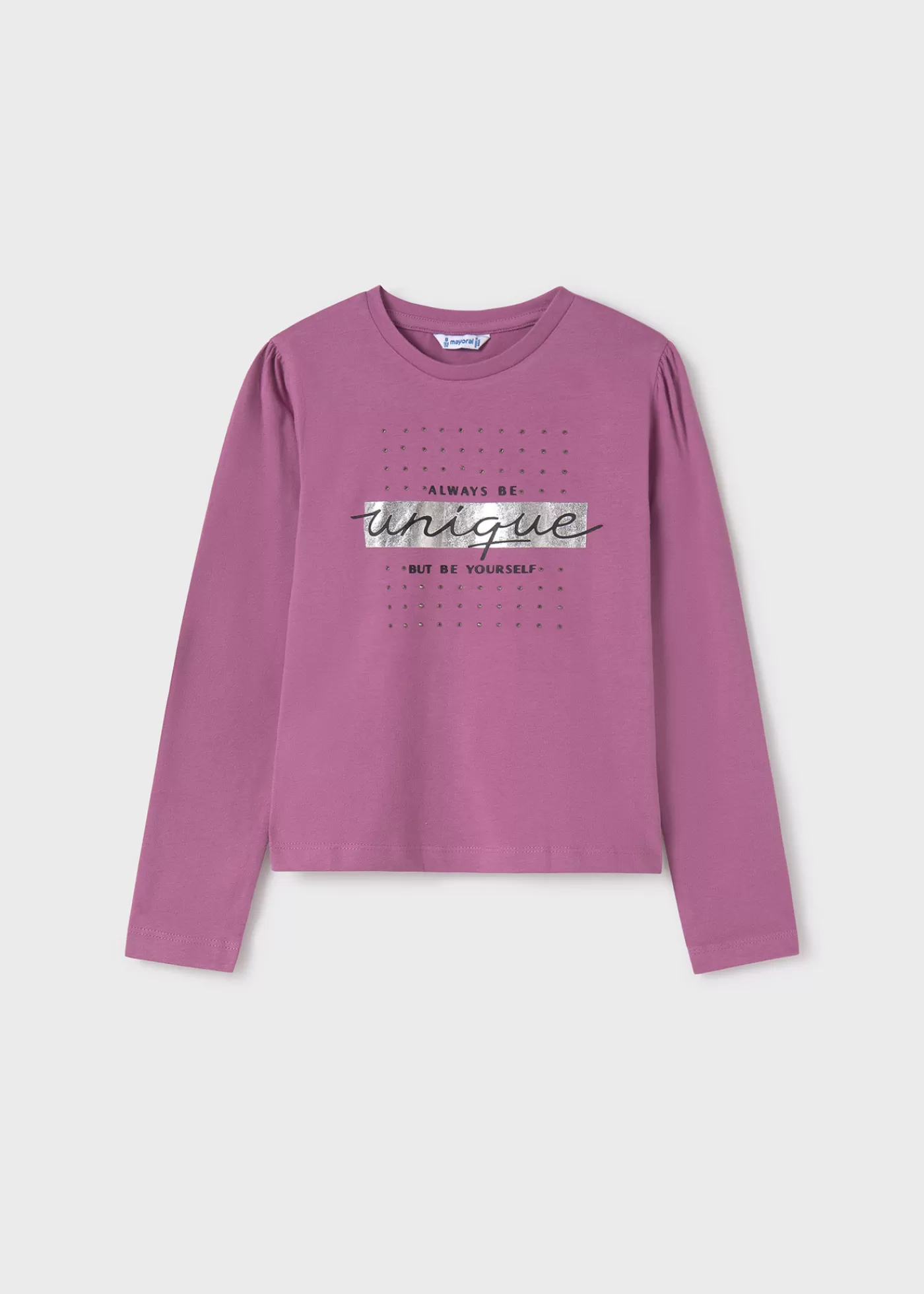 Mayoral Basic t-shirt letters girls Mauve Shop