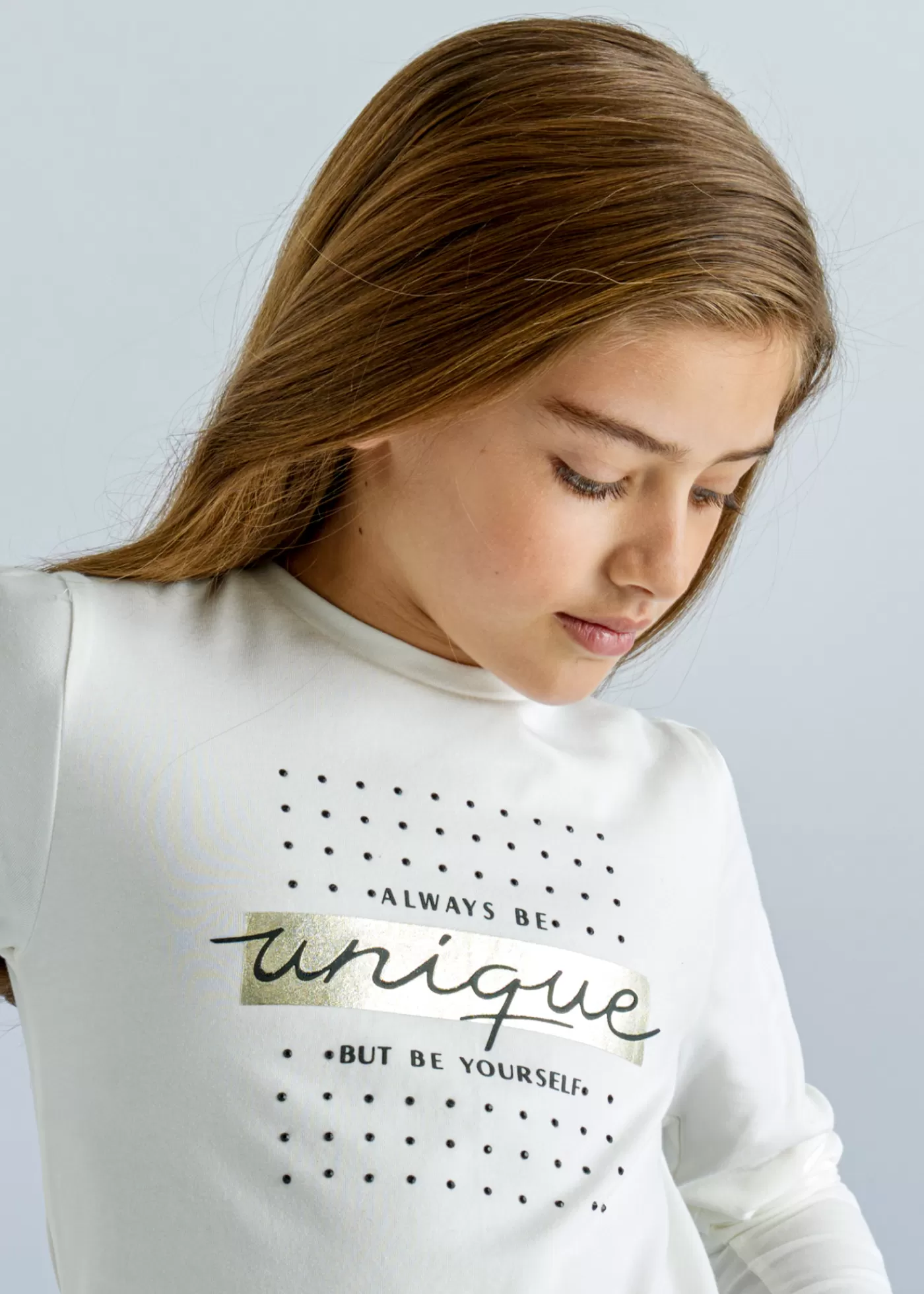 Mayoral Basic t-shirt letters girls Offwhite Outlet