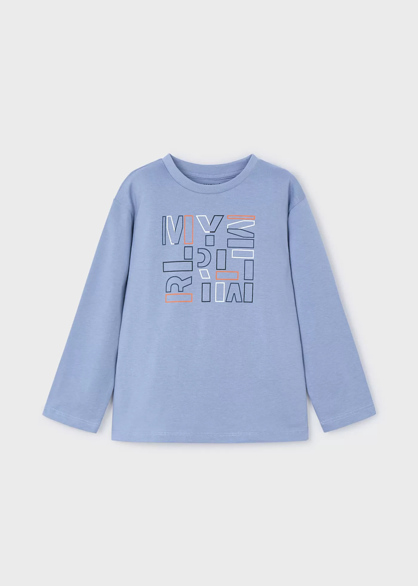 Mayoral Boy Basic Lettering T-Shirt Glacier Clearance