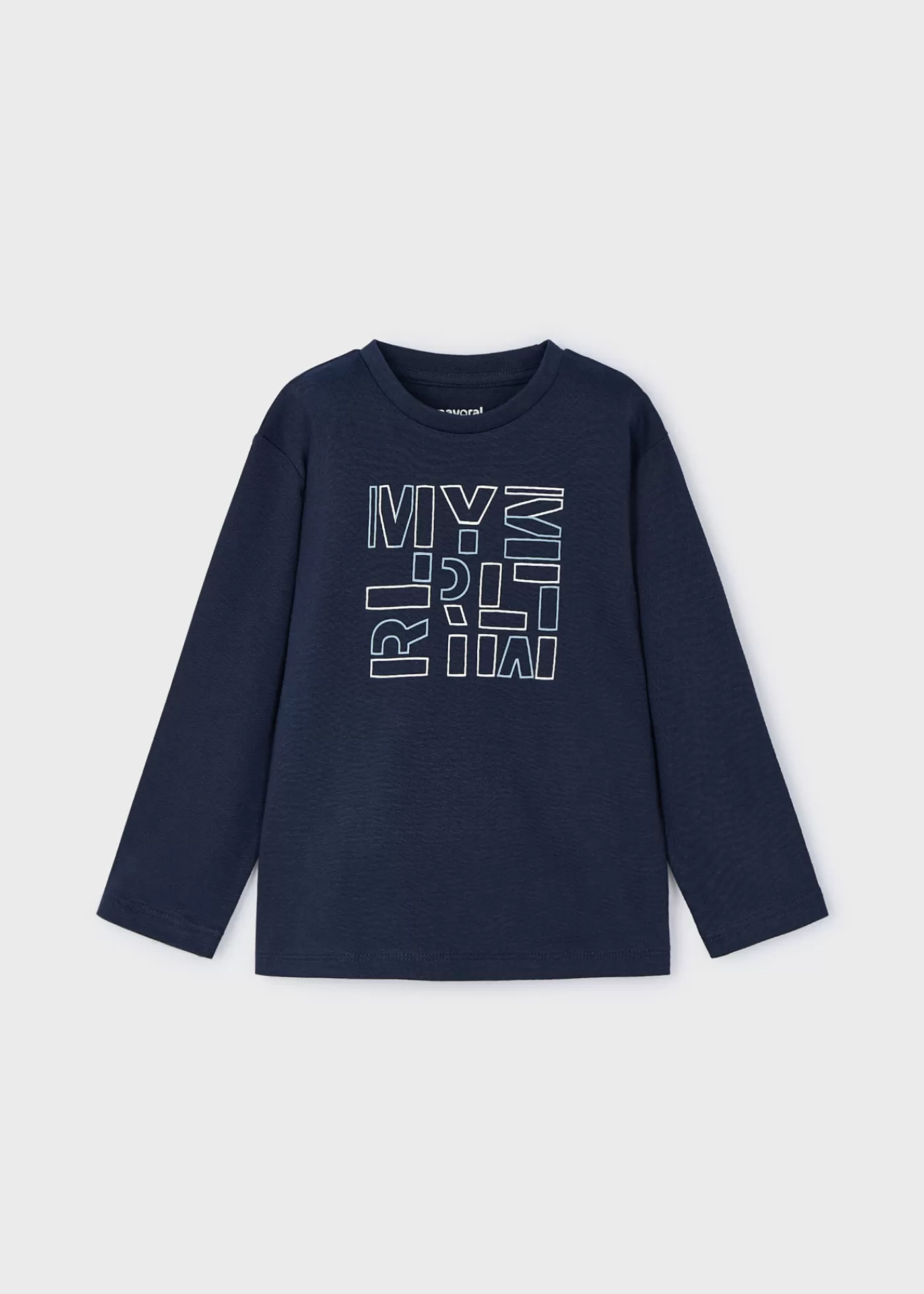 Mayoral Boy Basic Lettering T-Shirt Navyblue Sale