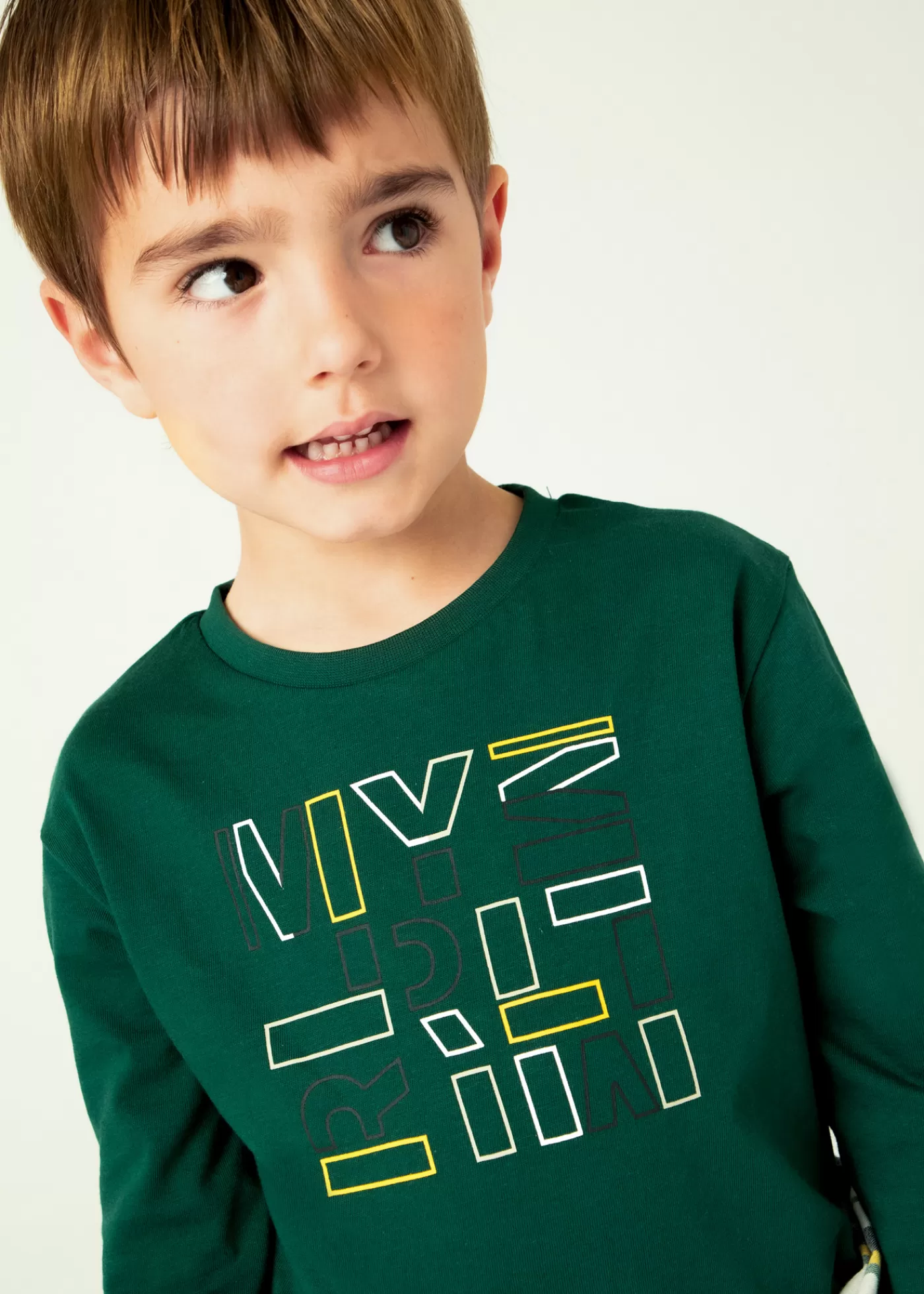 Mayoral Boy Basic Lettering T-Shirt Alpine Best Sale