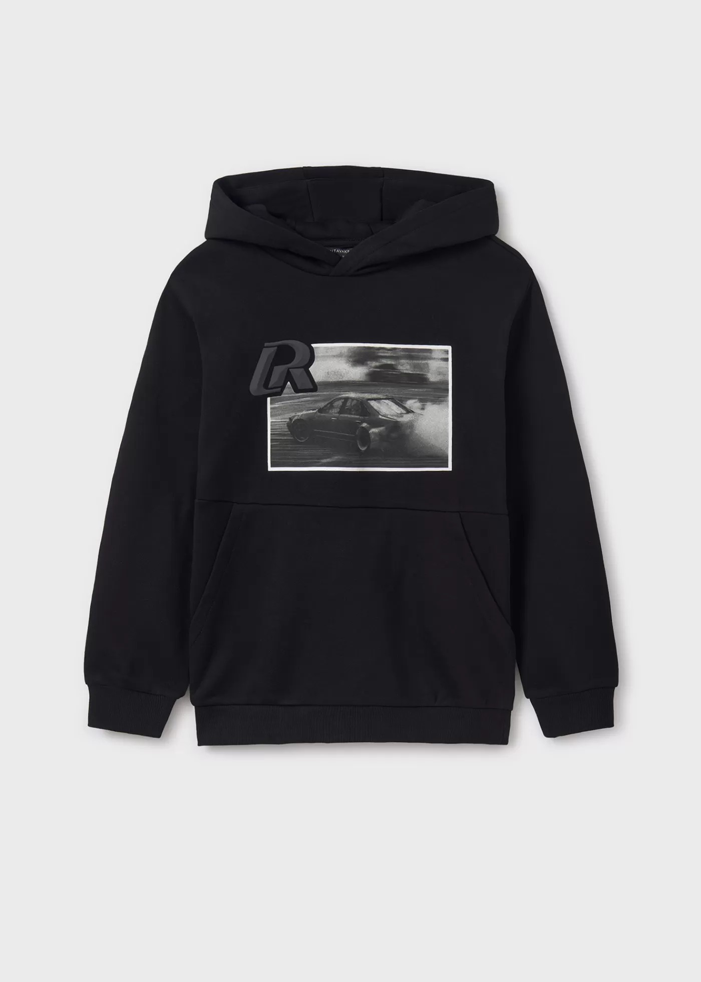 Mayoral Boy and White Print Hoodie Black Online