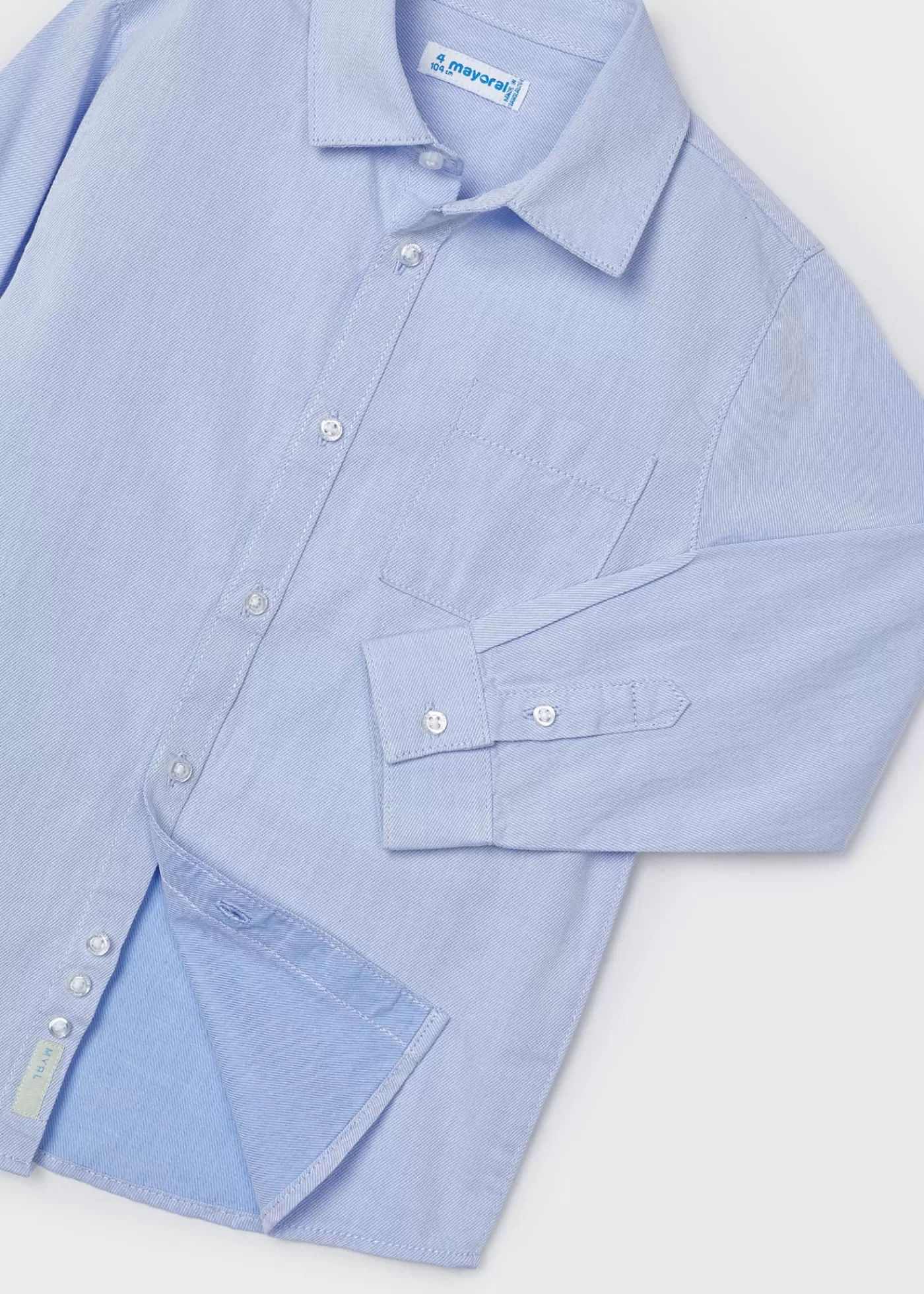 Mayoral Boy Button-Up Shirt Skyblue Outlet