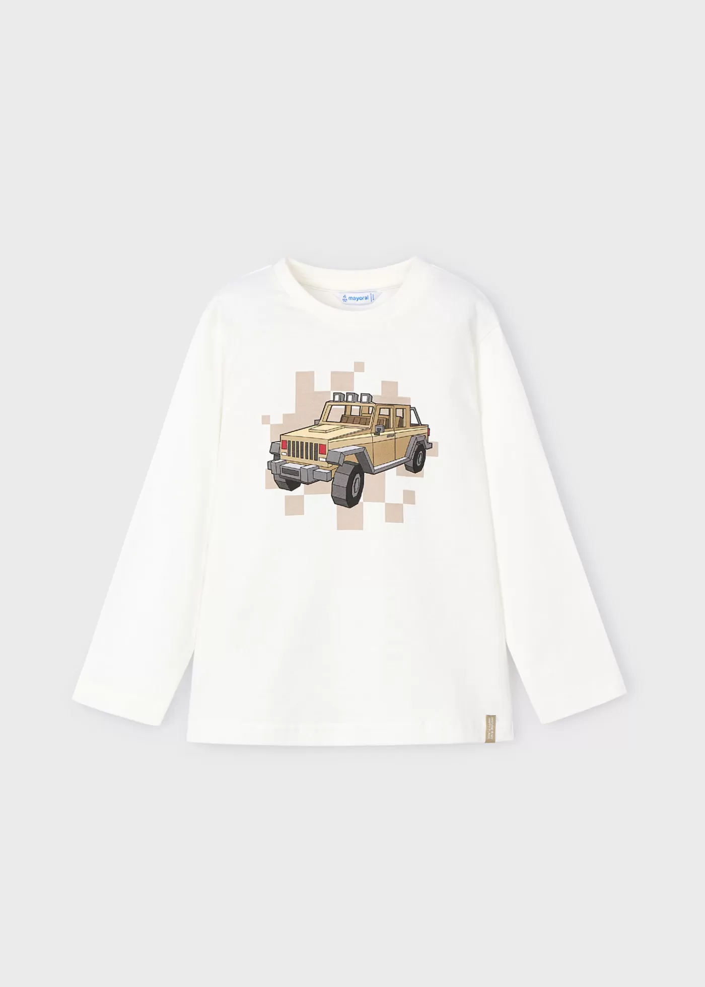 Mayoral Boy Car T-shirt Cream-Sand Best