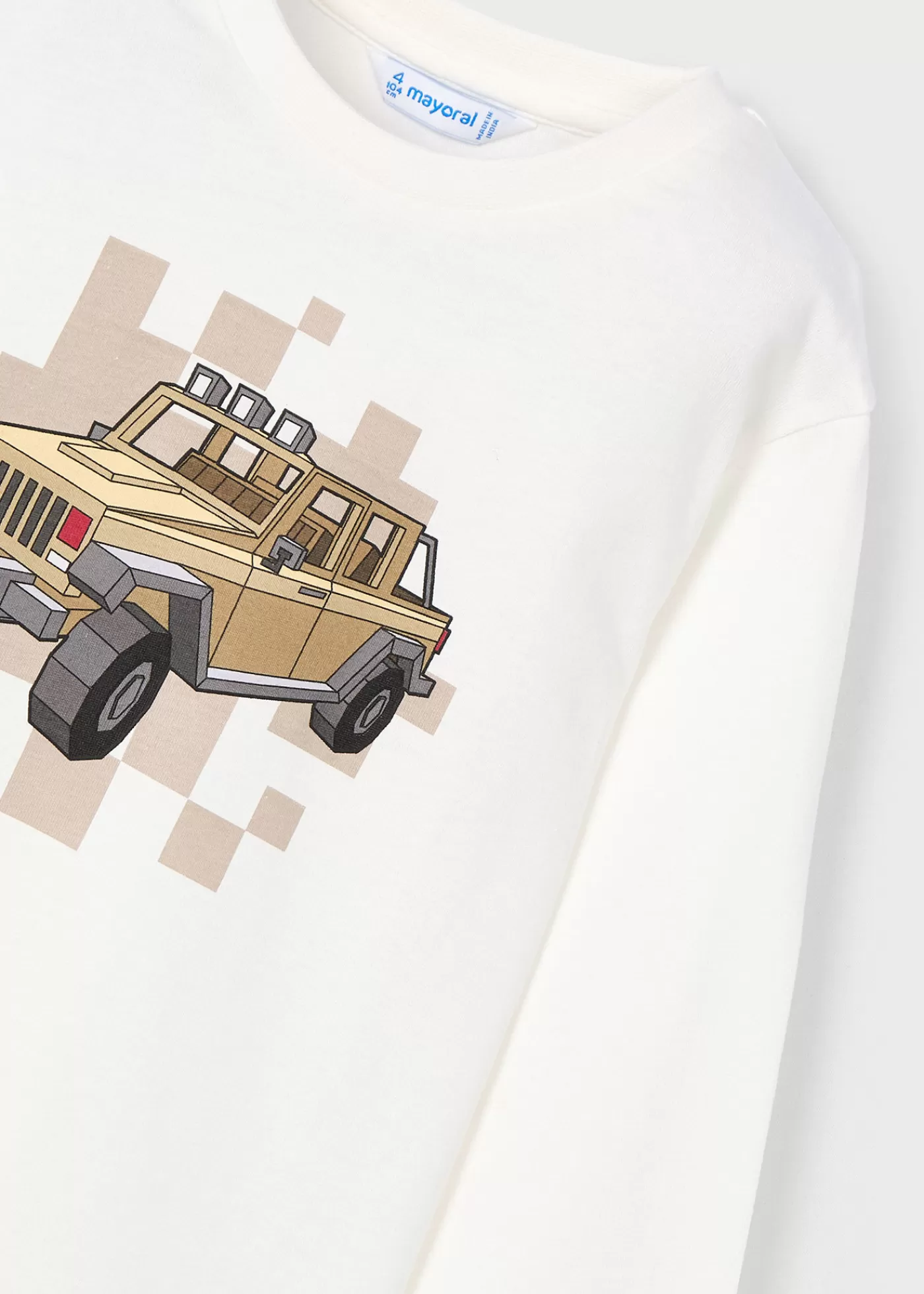 Mayoral Boy Car T-shirt Cream-Sand Best