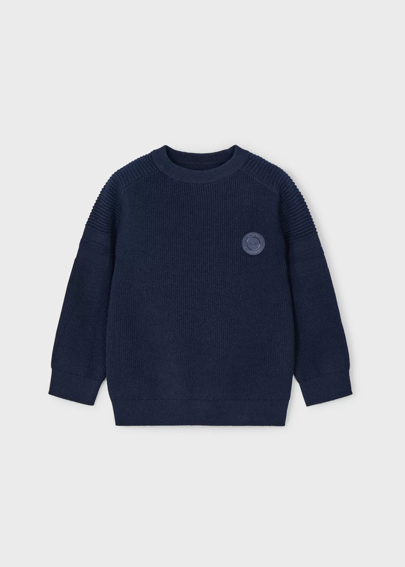 Mayoral Boy Combined Knit Sweater Navy Shop