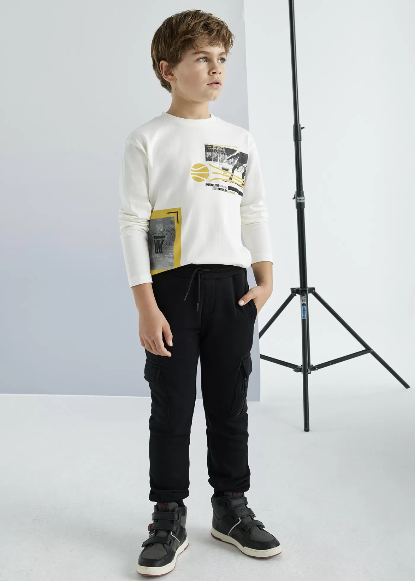 Mayoral Boy Contrast Joggers Black Store