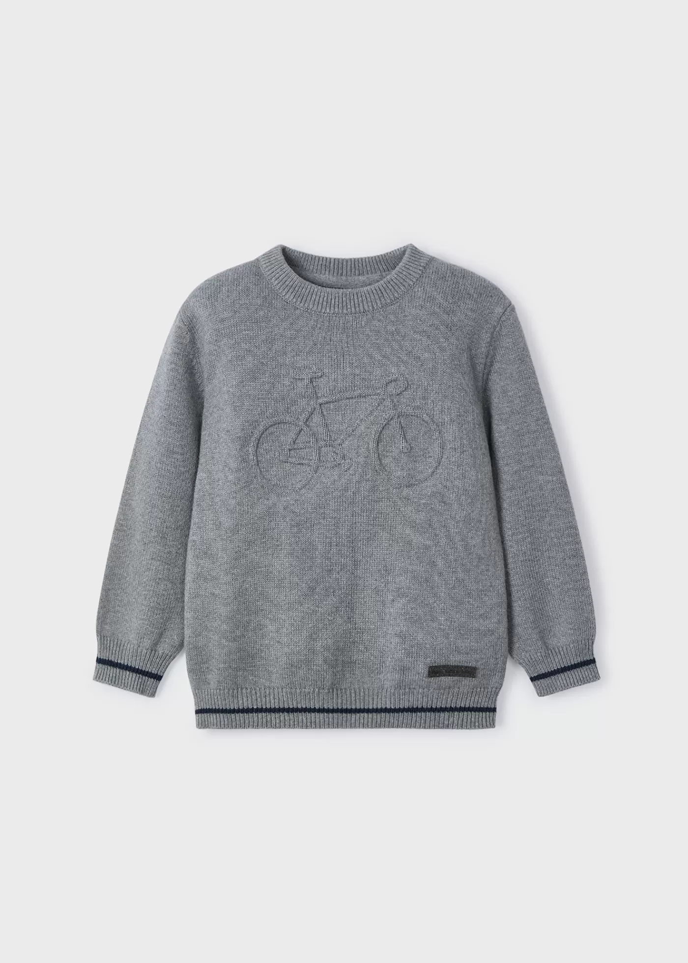 Mayoral Boy Embossed Bike Sweater Anchorheather Fashion