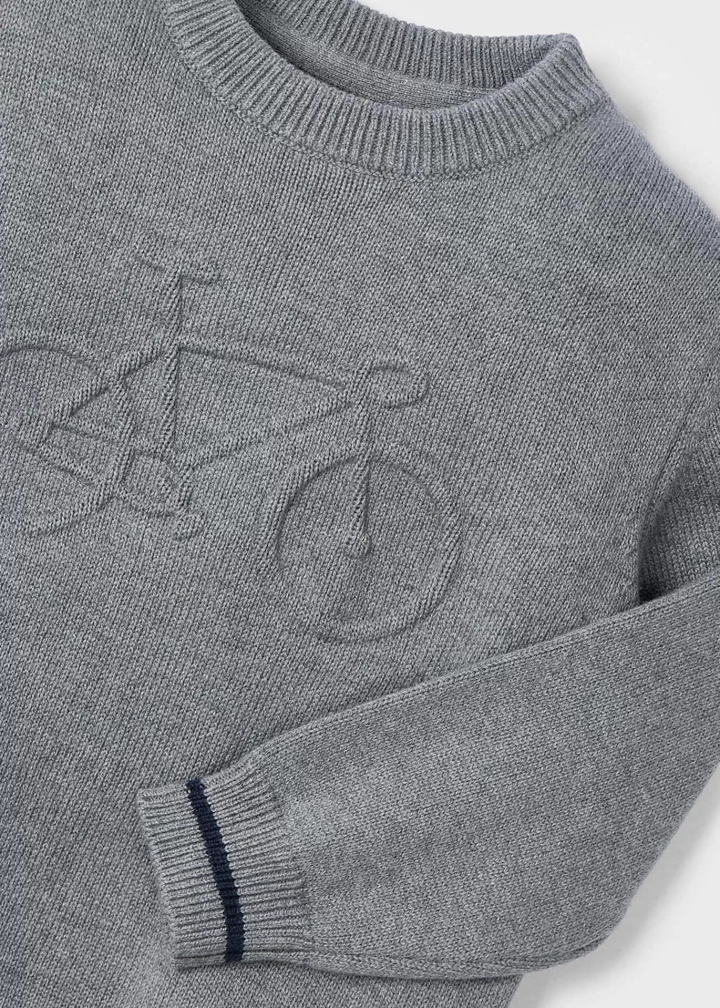 Mayoral Boy Embossed Bike Sweater Anchorheather Fashion