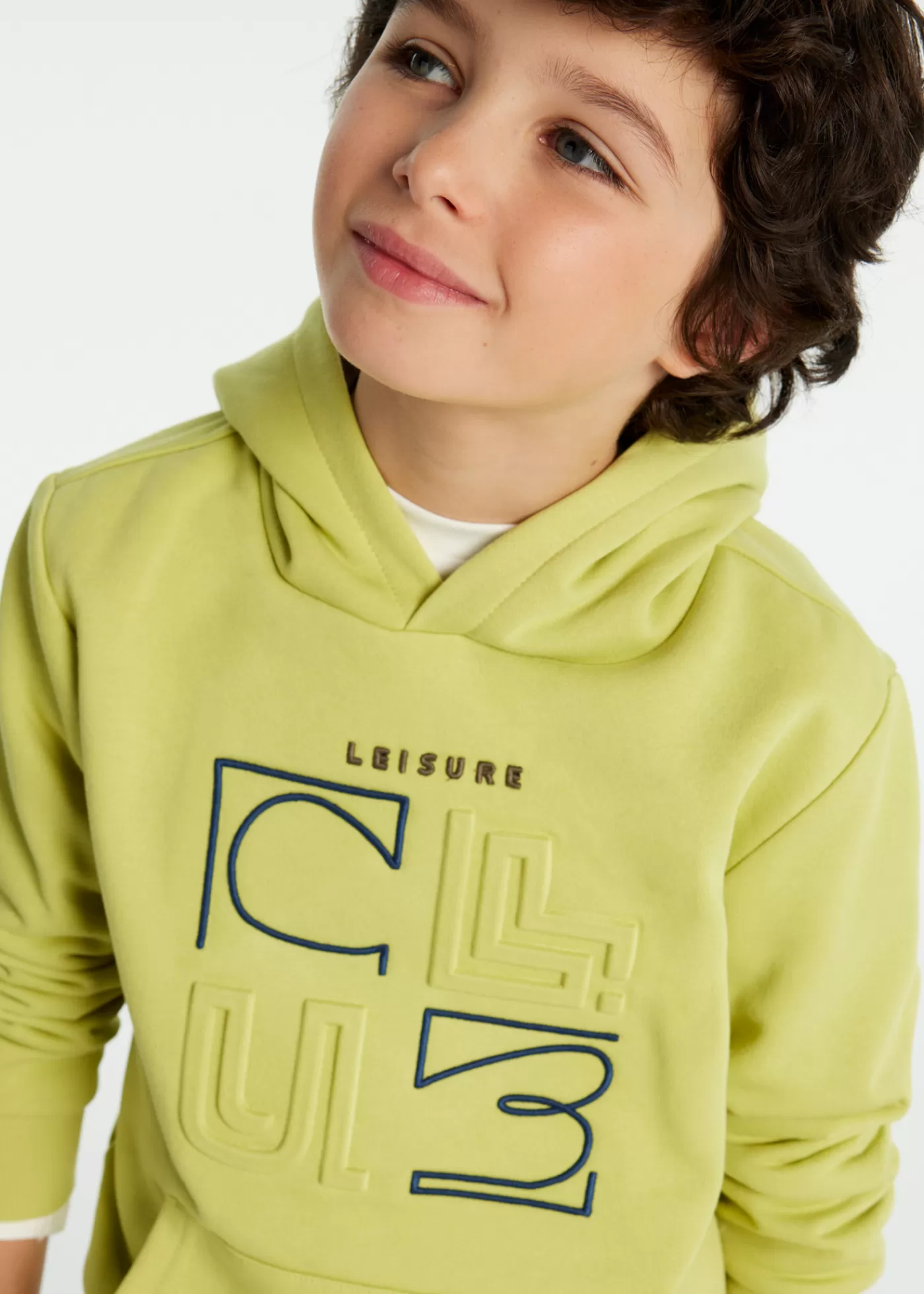 Mayoral Boy Embossed Hoodie Lime Clearance