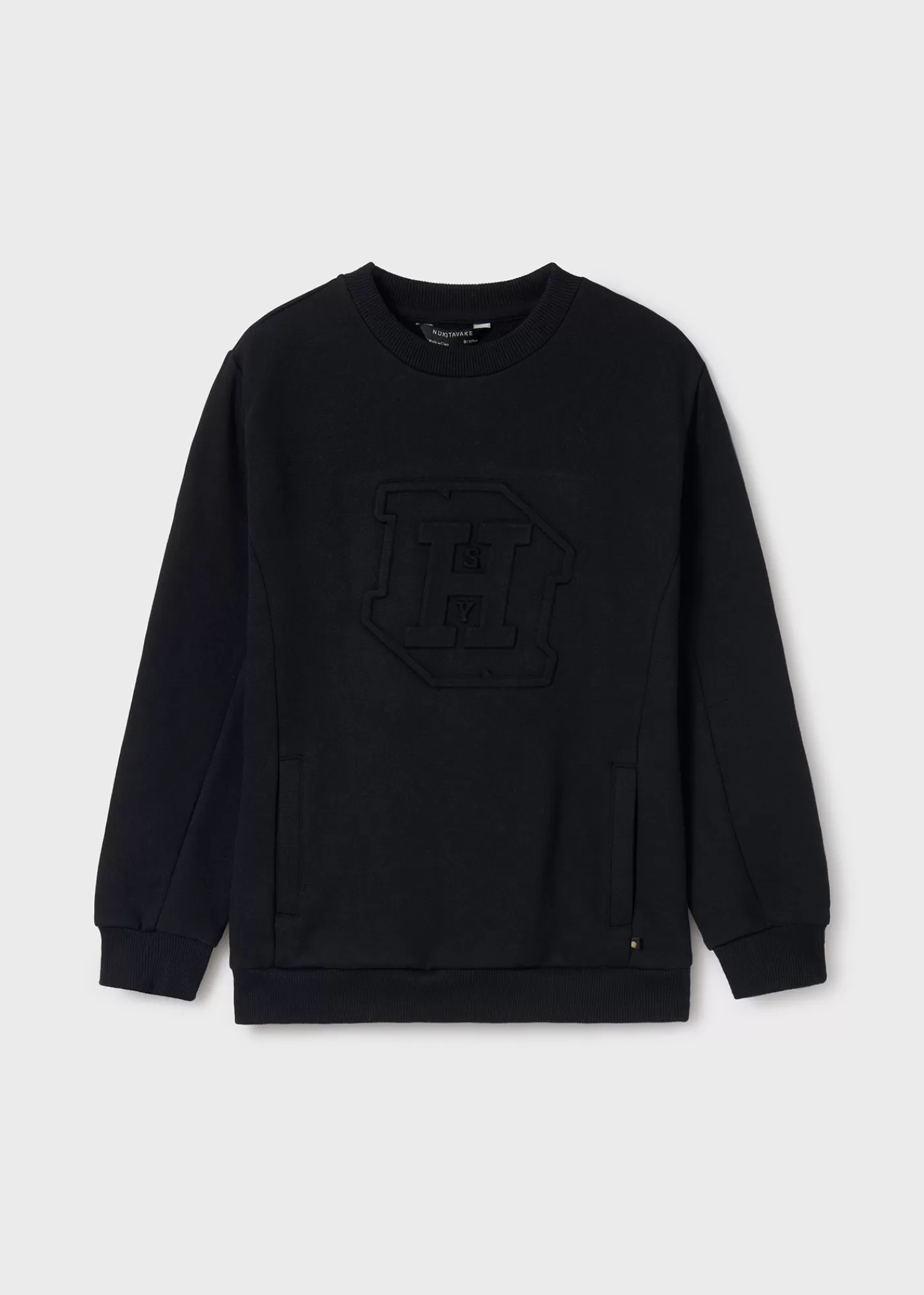 Mayoral Boy Embossed Sweatshirt Black New