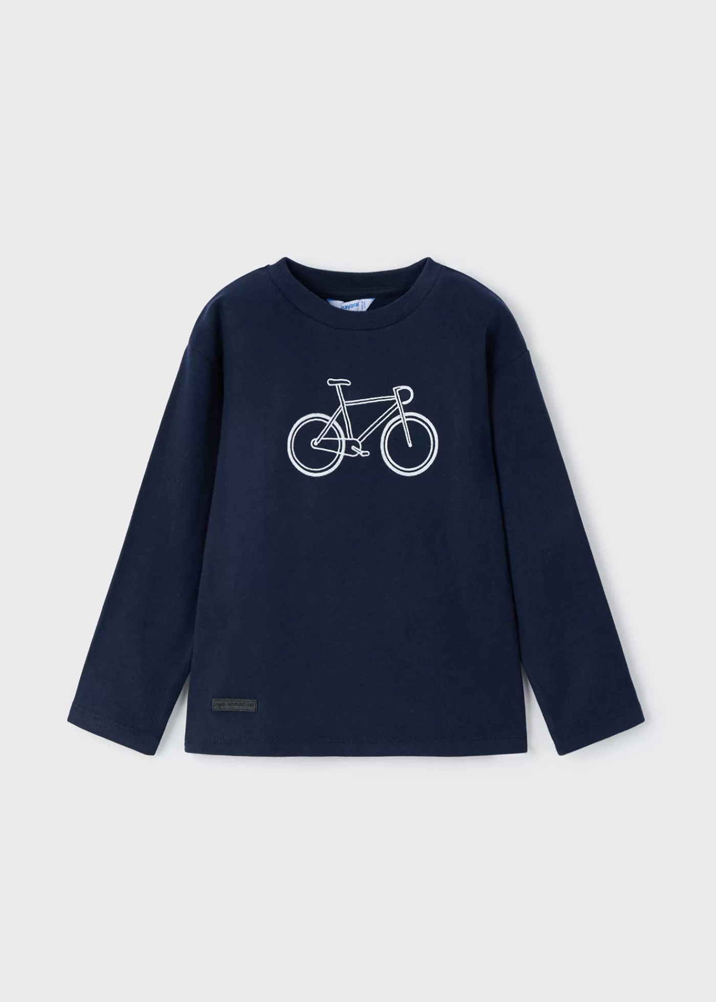 Mayoral Boy Embroidered Bicycle T-Shirt Navyblue Clearance