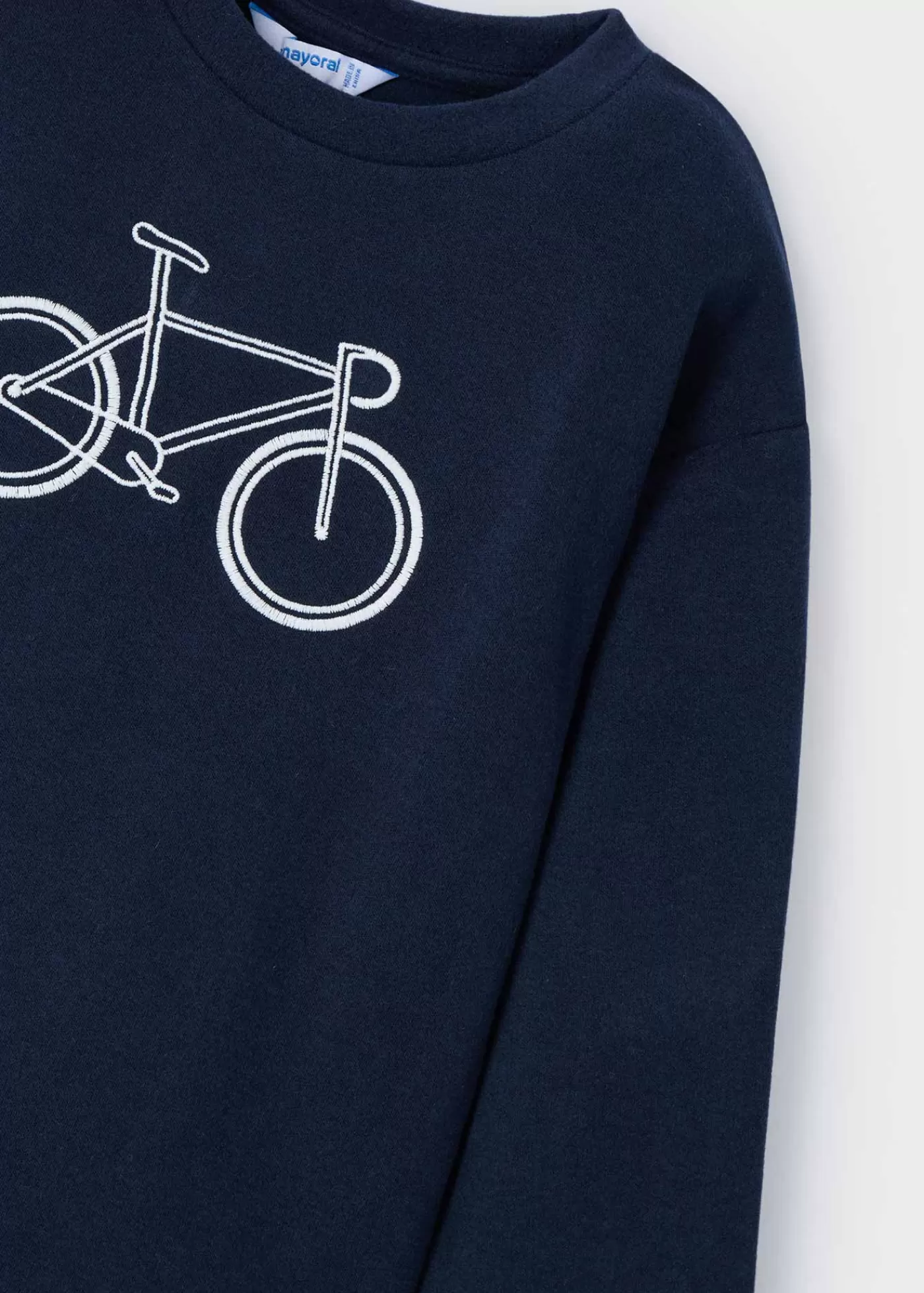 Mayoral Boy Embroidered Bicycle T-Shirt Navyblue Clearance