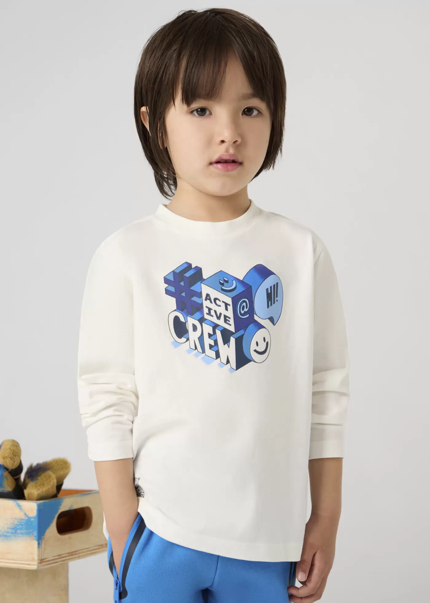 Mayoral Boy Interactive QR Game T-Shirt Cream Hot