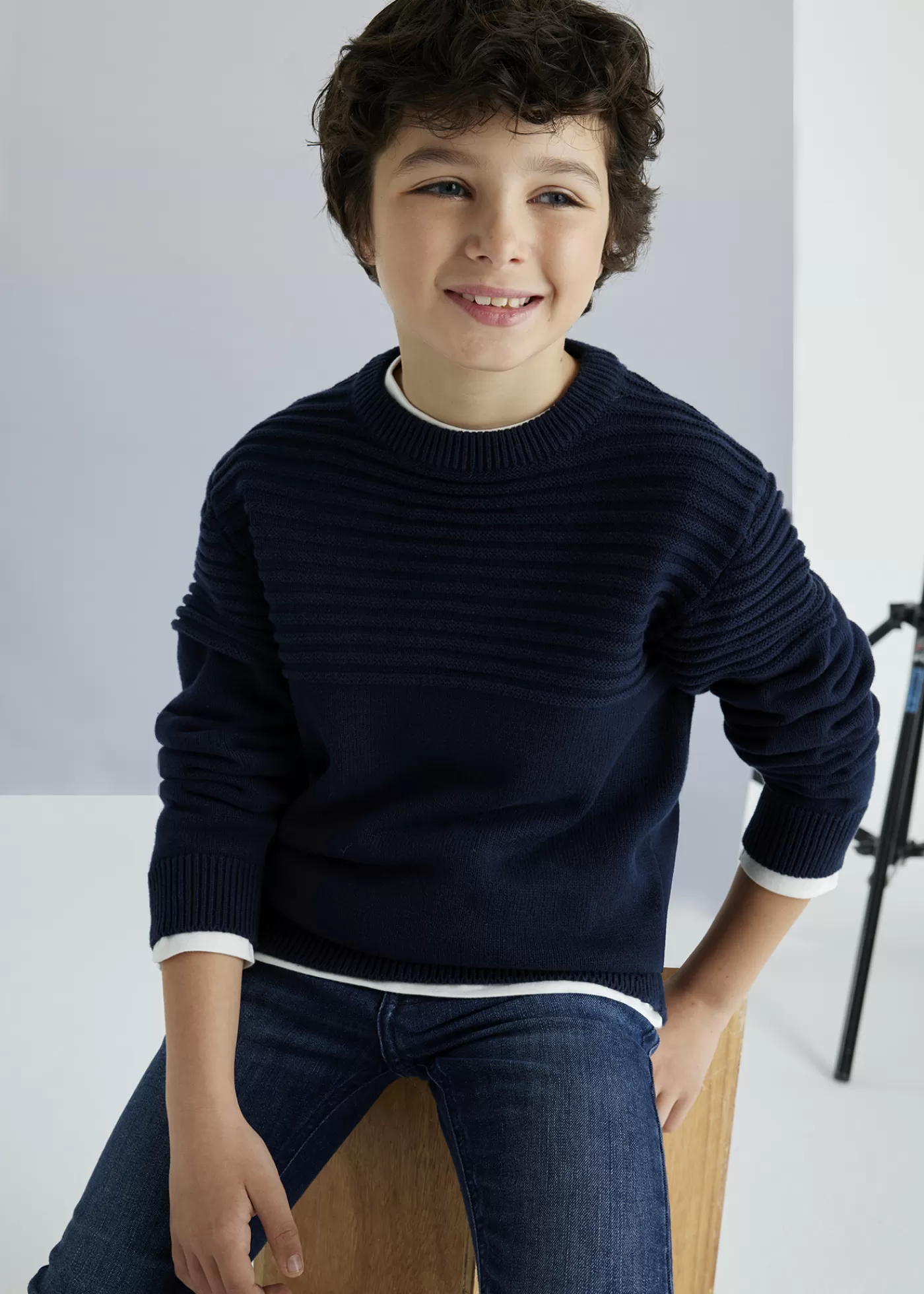 Mayoral Boy Jacquard Sweater Navyblue Store