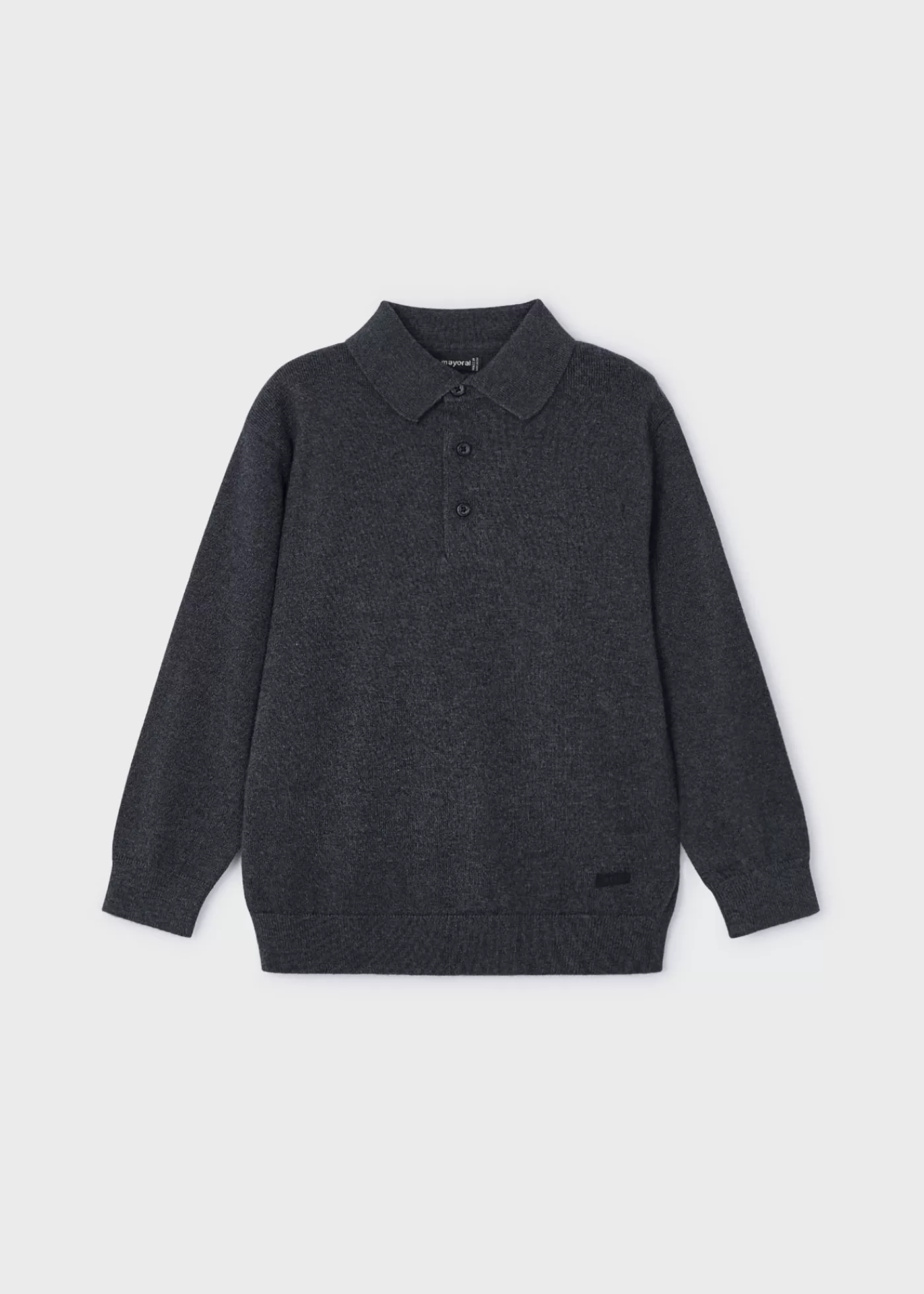 Mayoral Boy Knit Polo Shirt Pencilgreyheather Best Sale