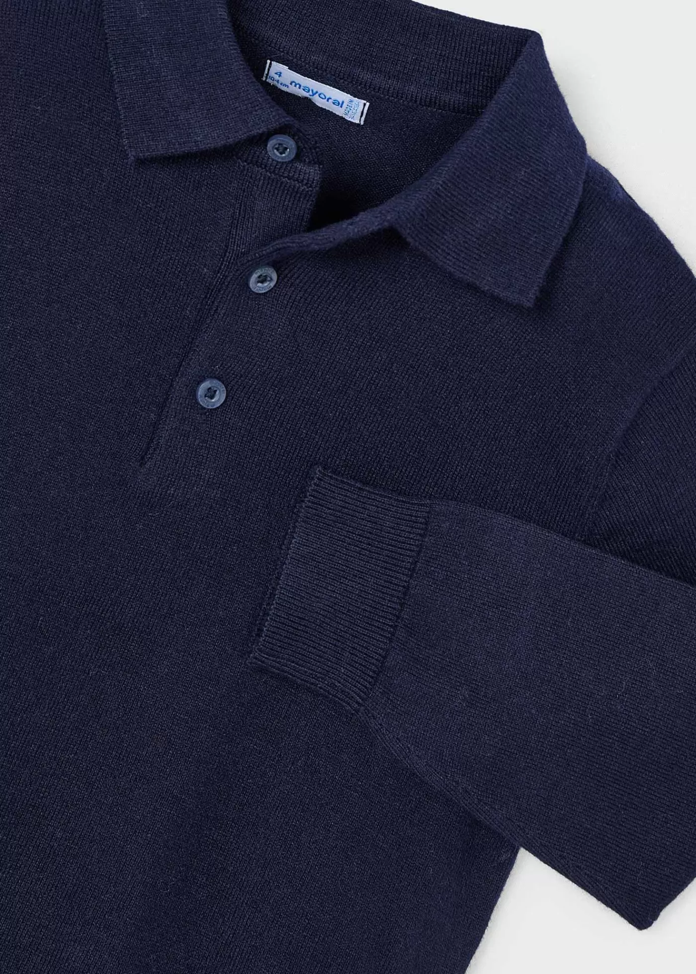 Mayoral Boy Knit Polo Shirt Navyblue Fashion