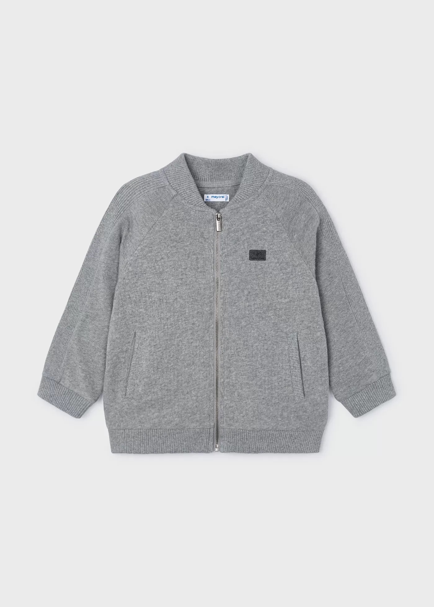 Mayoral Boy Knit Zip Bomber Jacket Lead Store