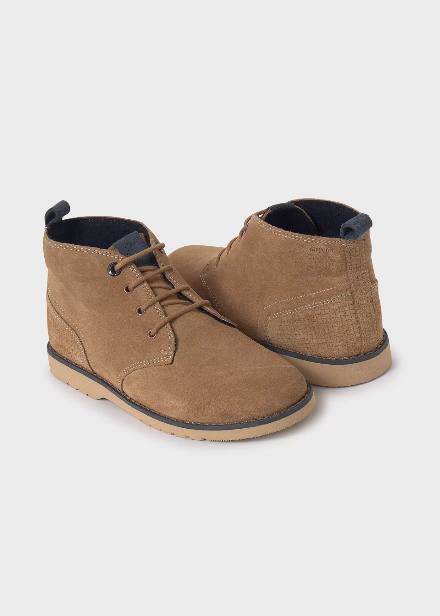 Mayoral Boy Lace-Up Suede Ankle Boots Camel Best Sale