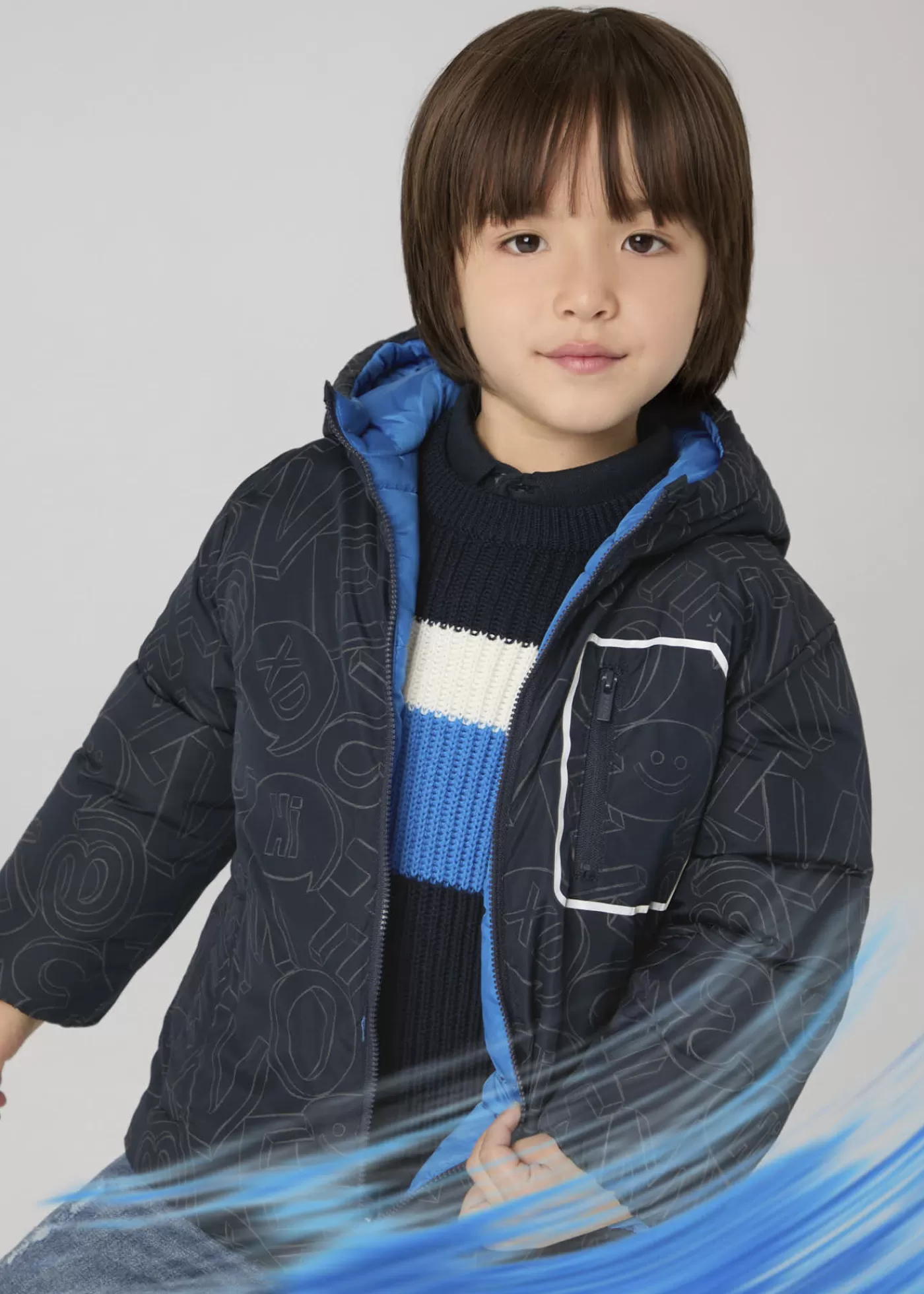 Mayoral Boy Reversible Puffer Jacket DarkCerulean Best