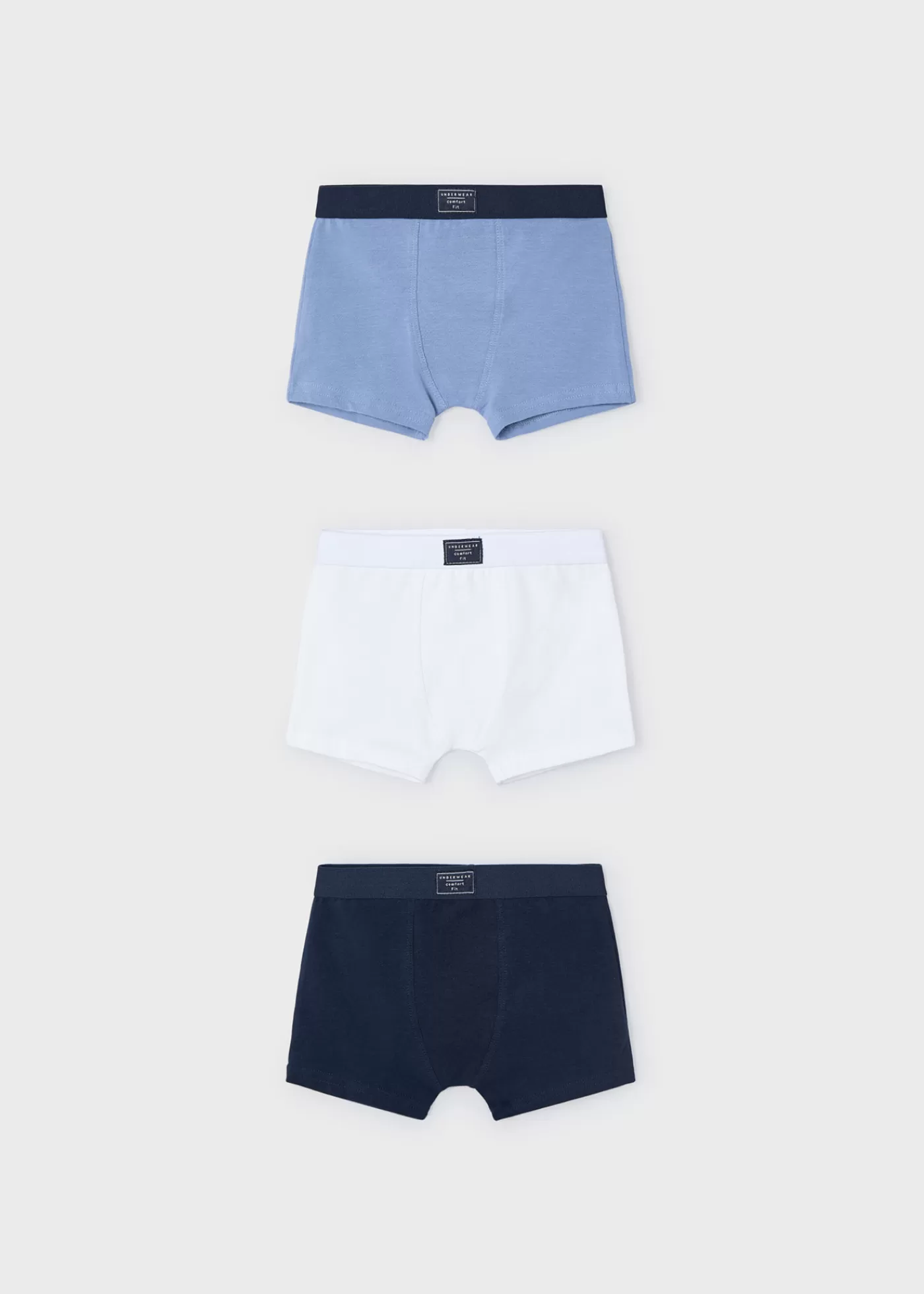 Mayoral Boy Set of 3 Boxers White-Blue Discount