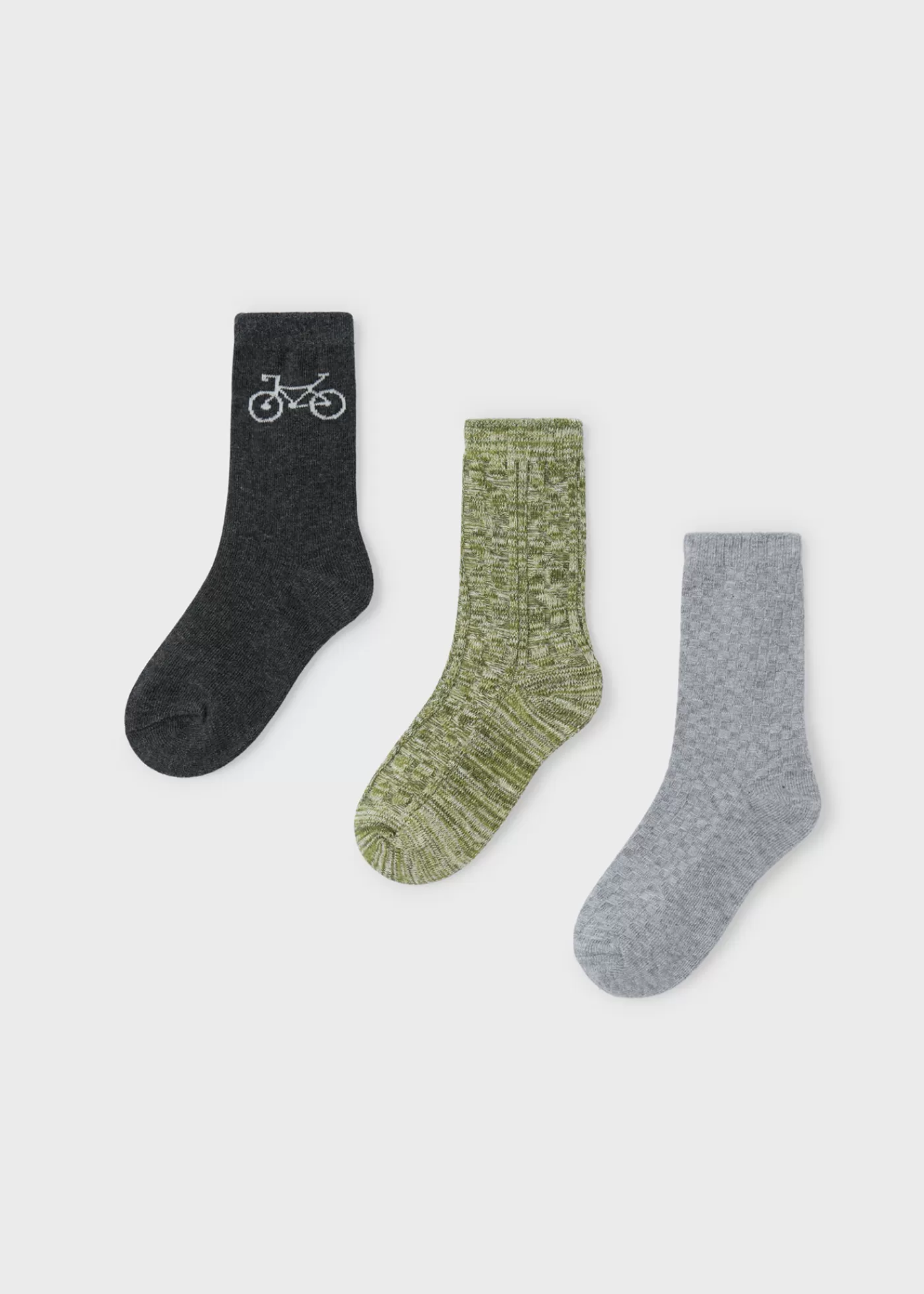 Mayoral Boy Set of 3 Structured Socks Moss Cheap