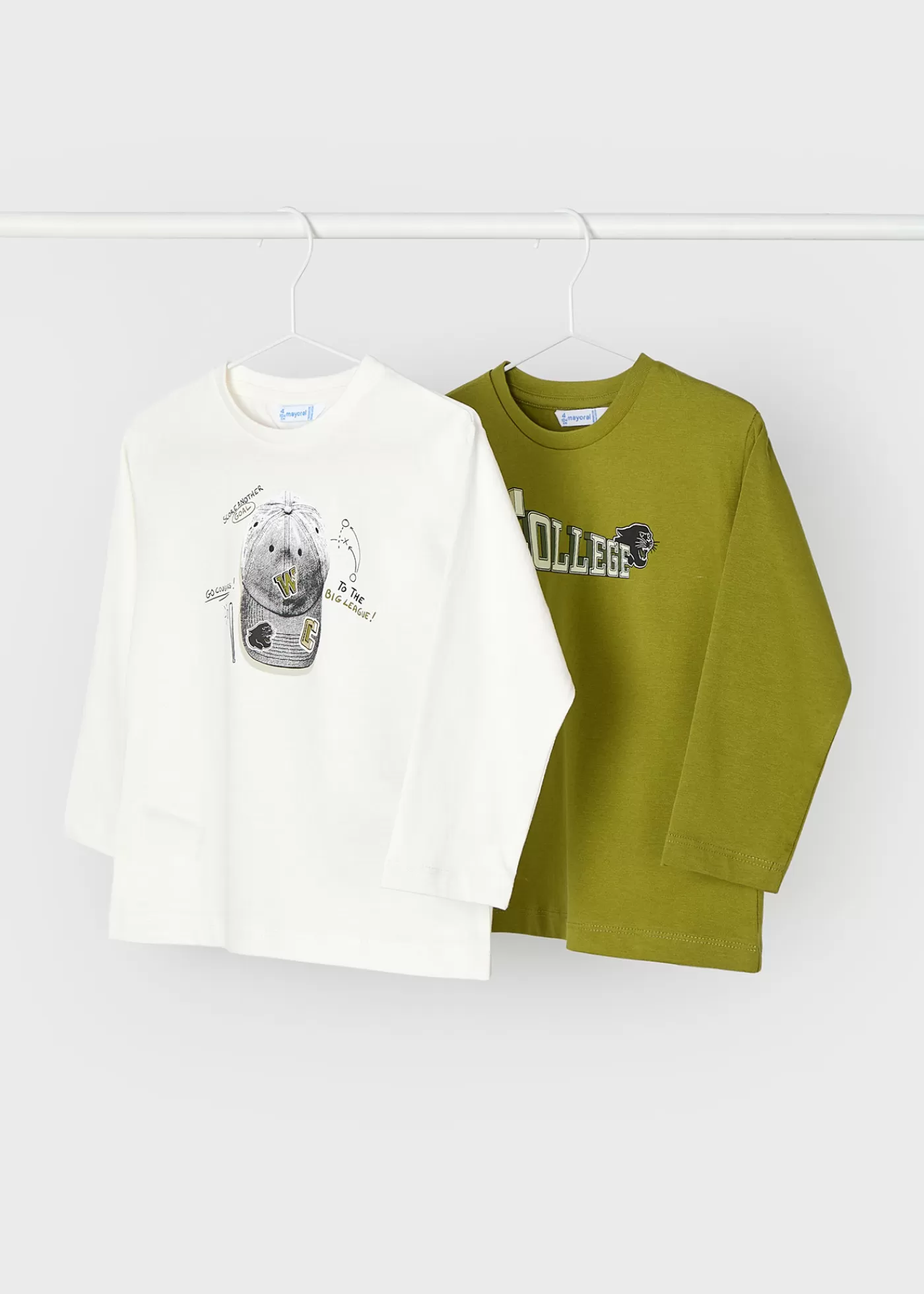 Mayoral Boy Set of 2 T-Shirts Pesto New