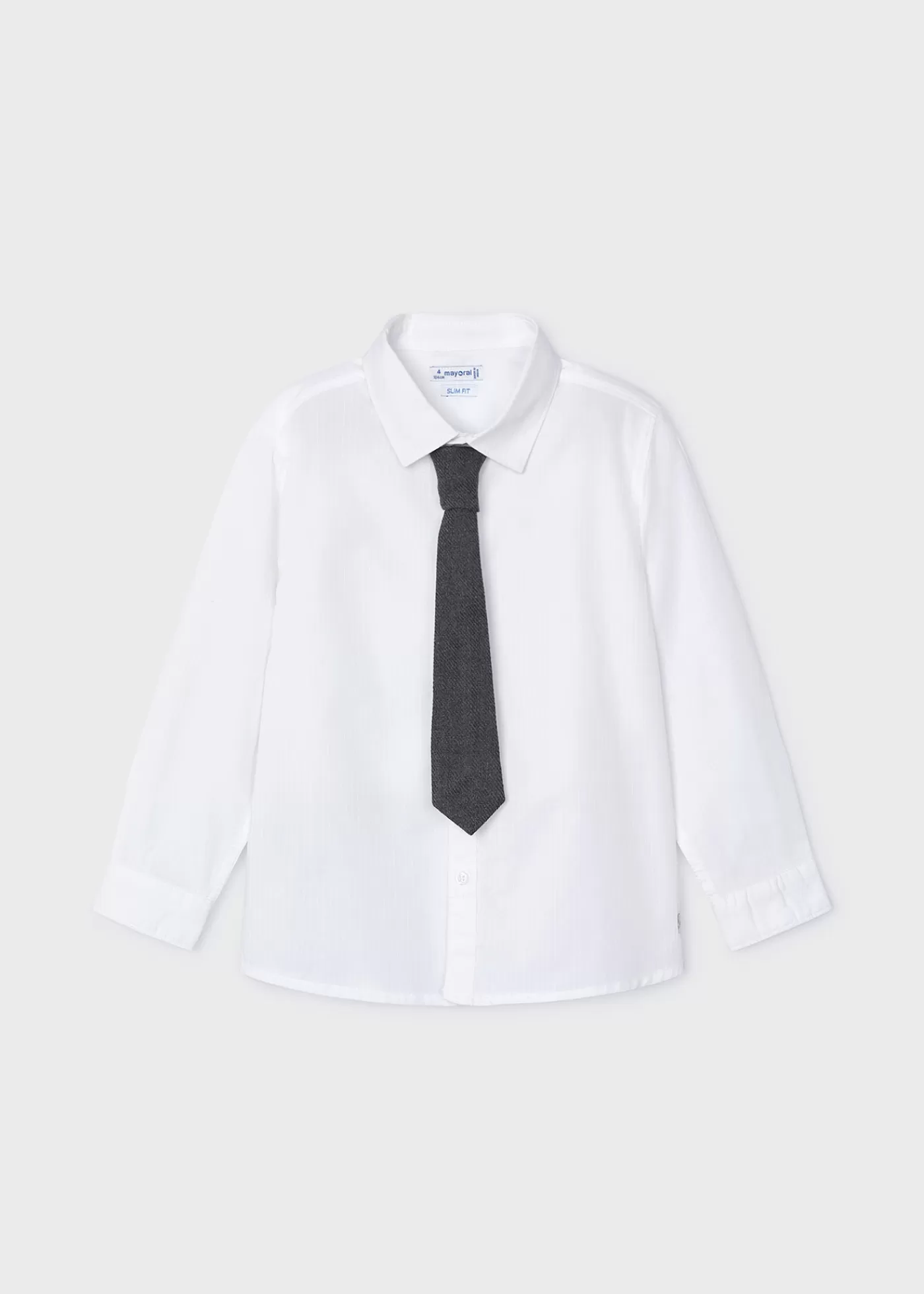 Mayoral Boy Shirt with Tie White Clearance