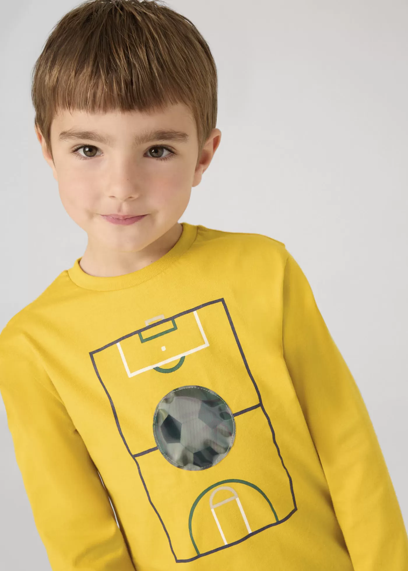 Mayoral Boy Soccer Print T-Shirt Pollen Best