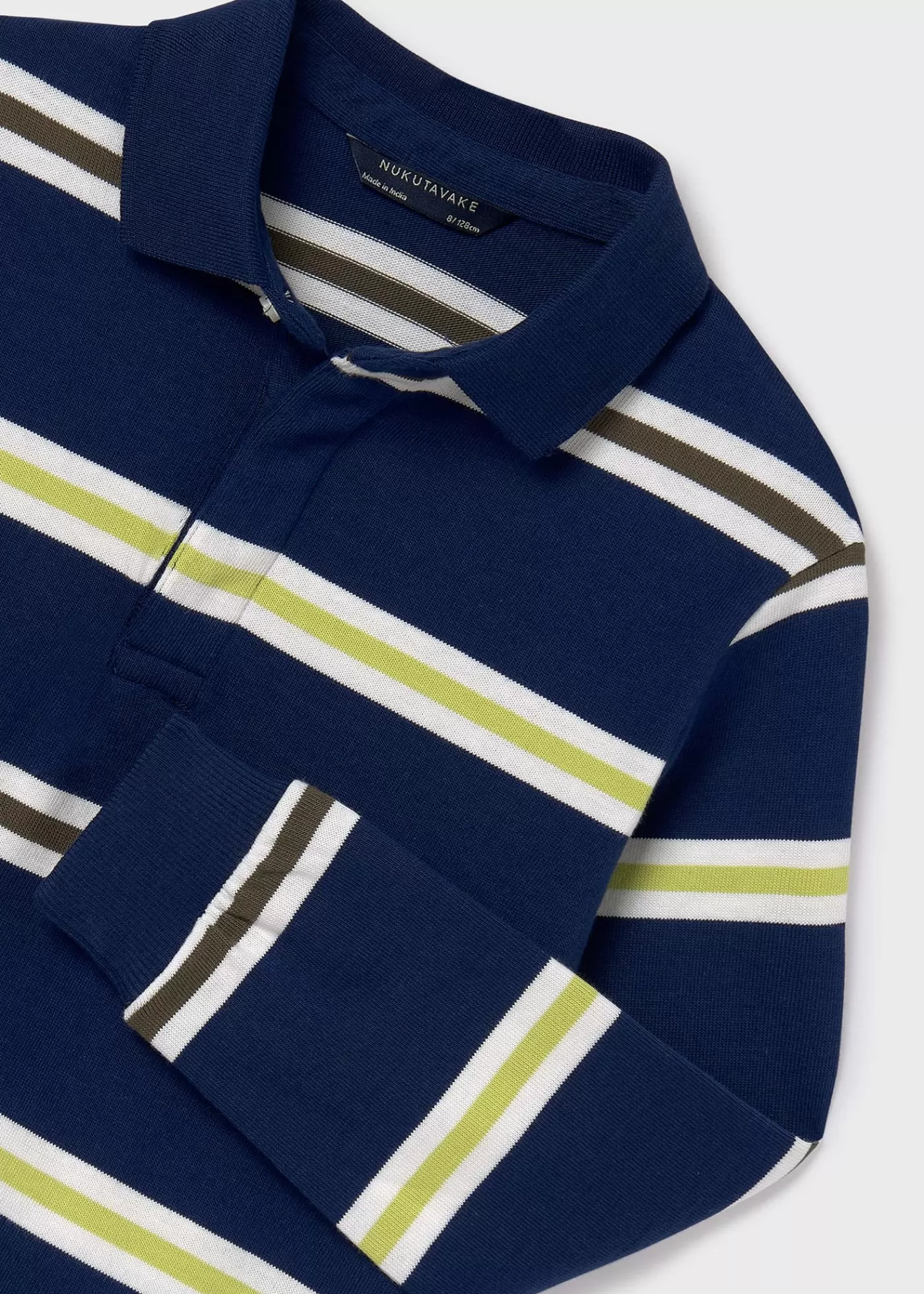 Mayoral Boy Striped Polo Shirt Lagoon Best