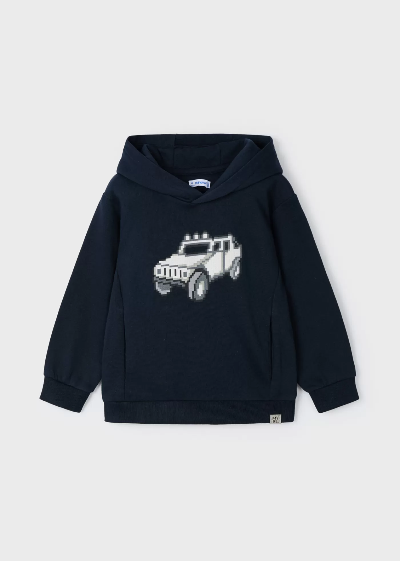 Mayoral Boy Sweatshirt with Rubber-Print Navy Online