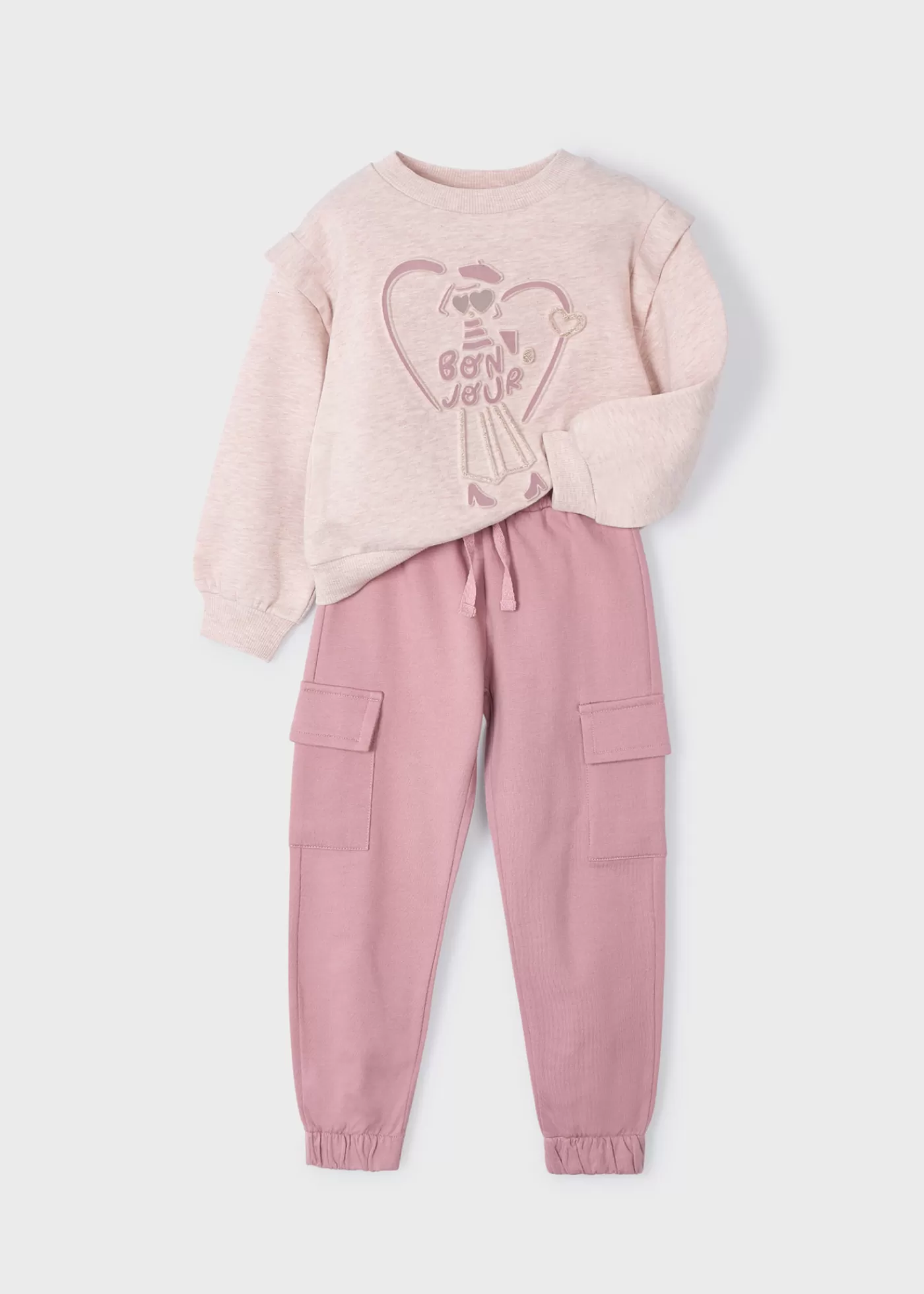 Mayoral Girl 2 Piece Heart Tracksuit Rosy Best