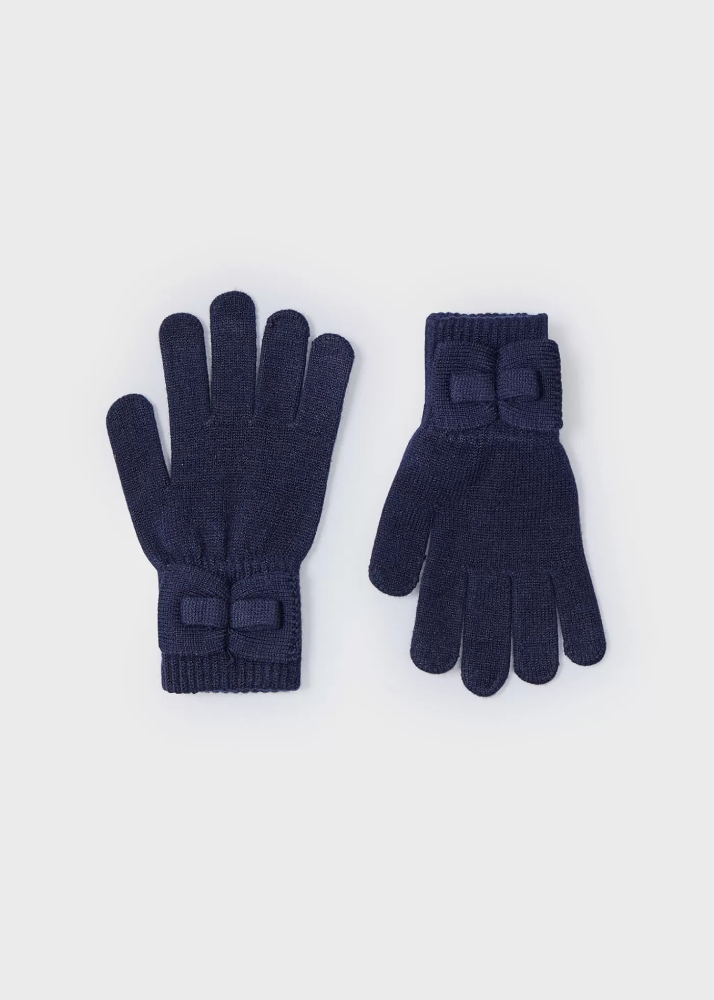 Mayoral Girl Bow Gloves Navyblue Discount