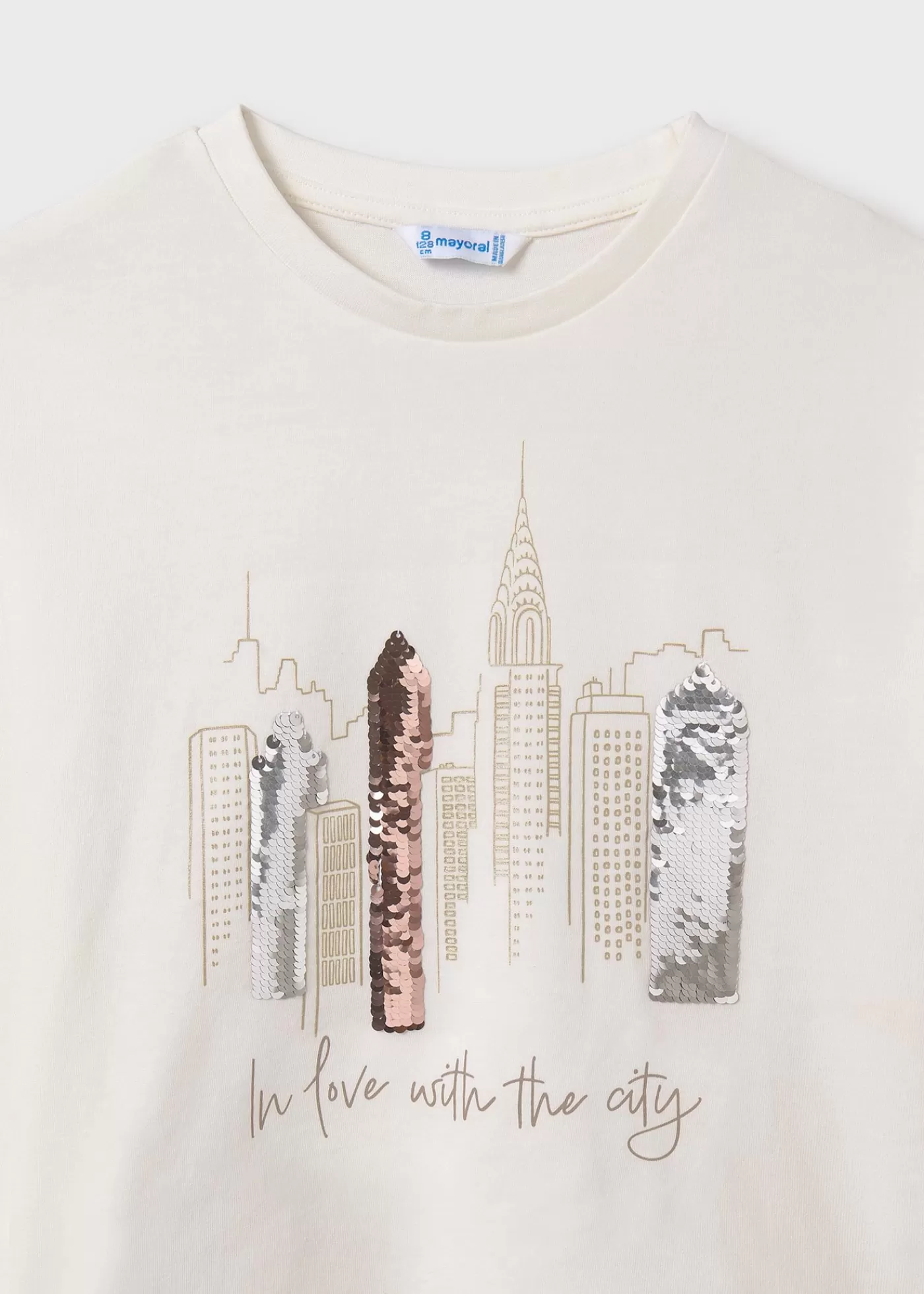 Mayoral Girl City Print T-Shirt Offwhite Shop