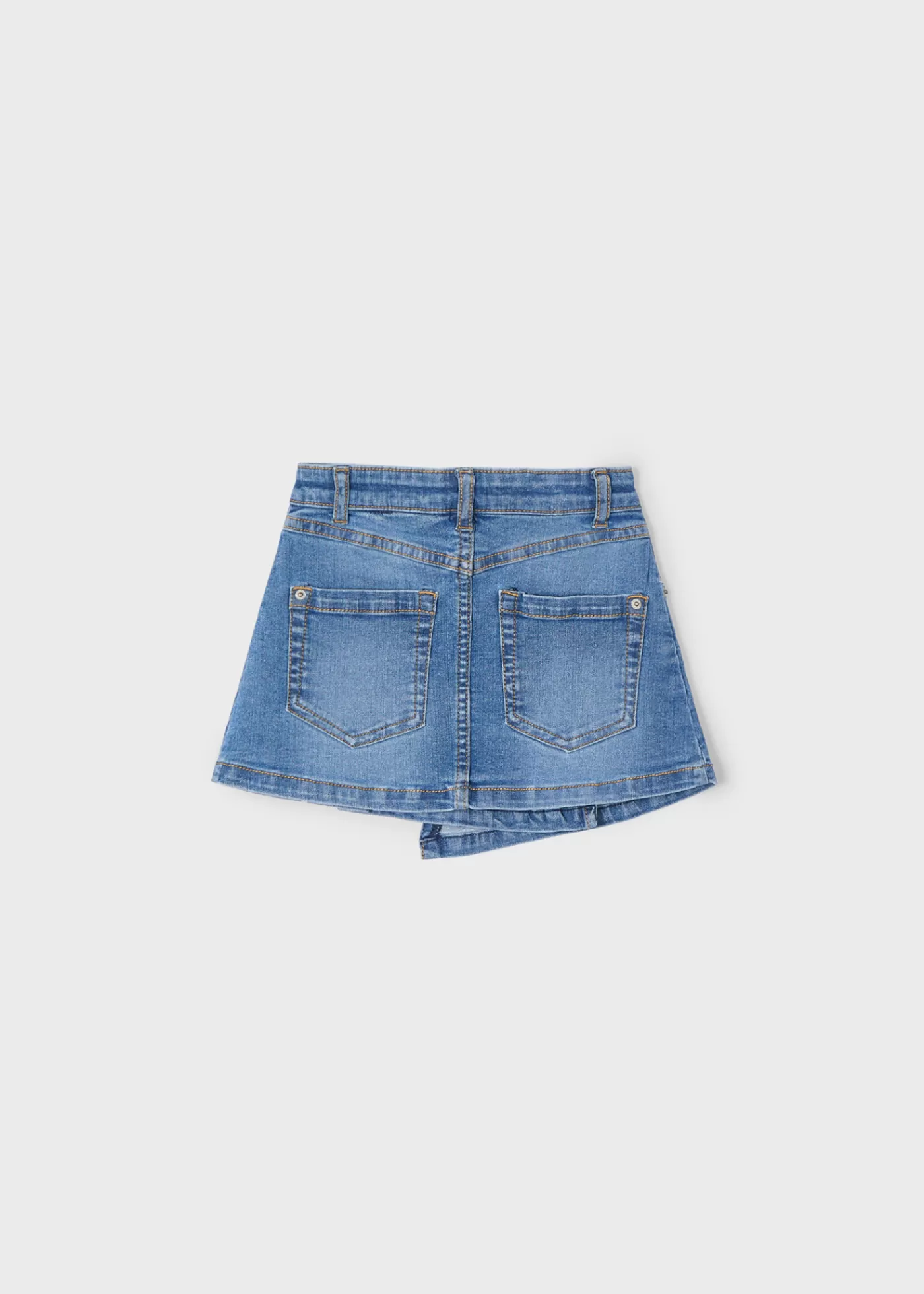 Mayoral Girl Denim Skirt with Pleat Detail MediumJeans Fashion