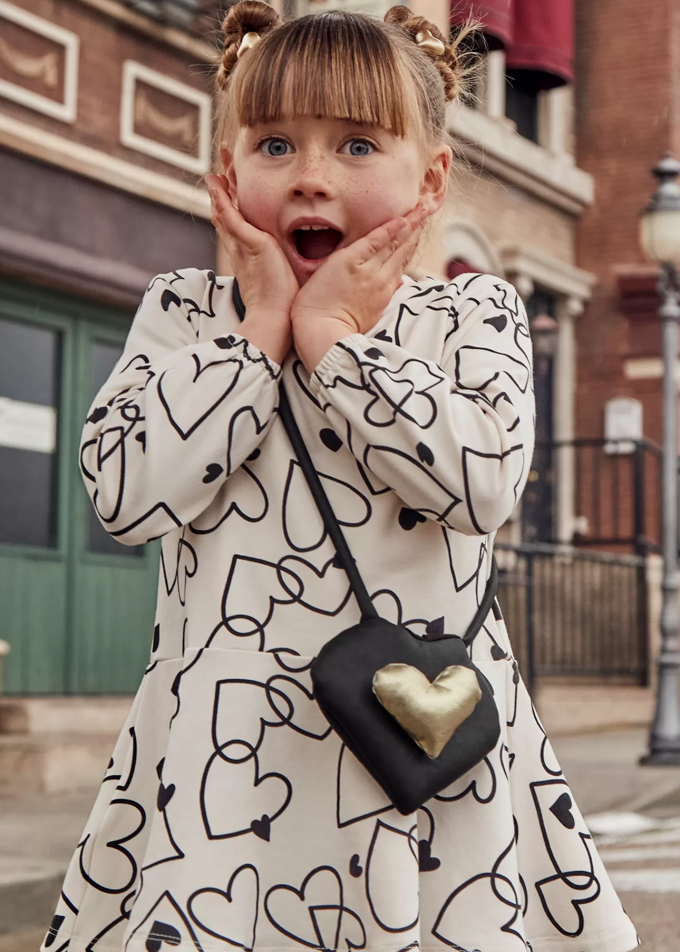 Mayoral Girl Dress with Bag Chickpea Clearance