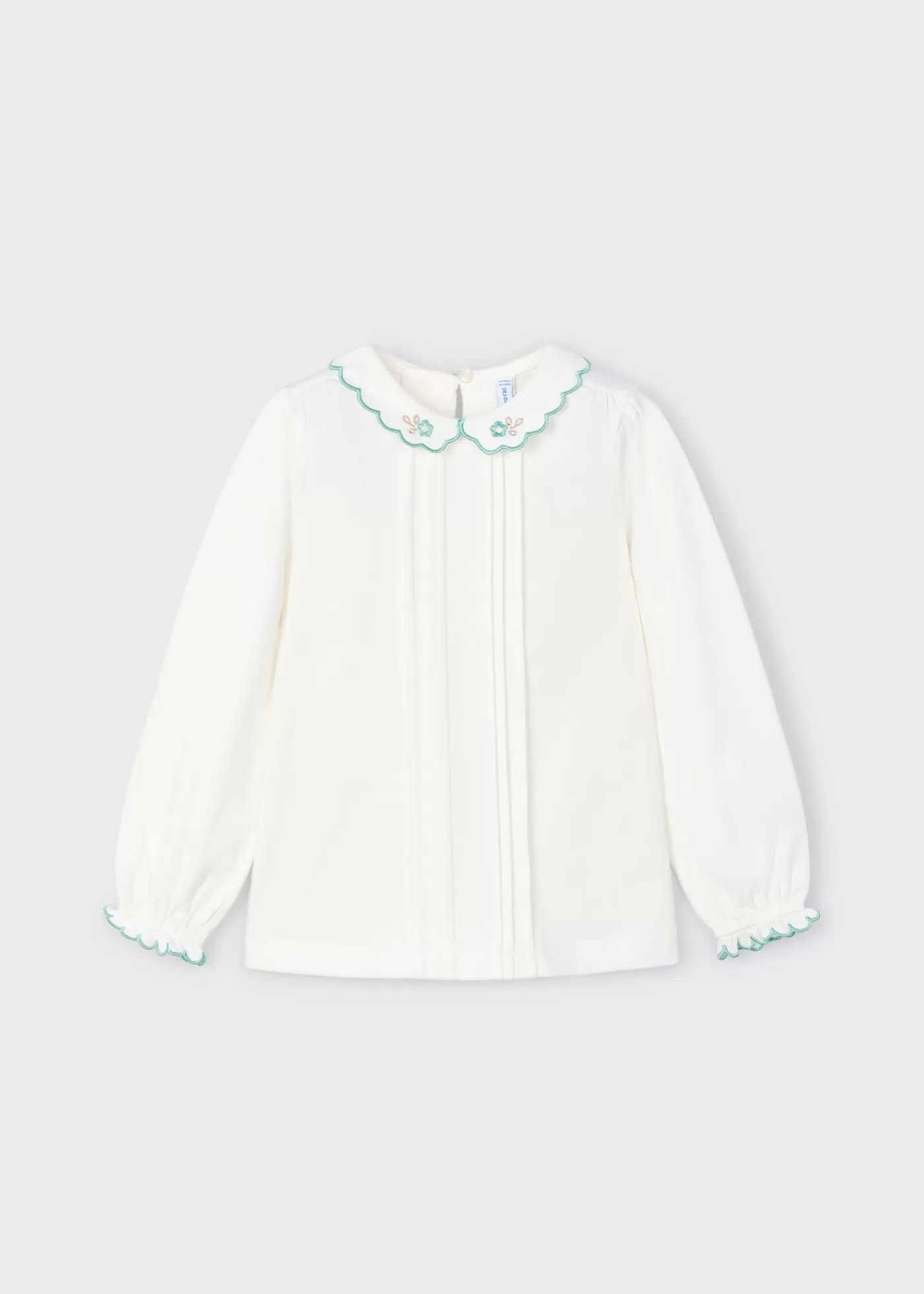 Mayoral Girl Embroidered Blouse Natural-jade Best