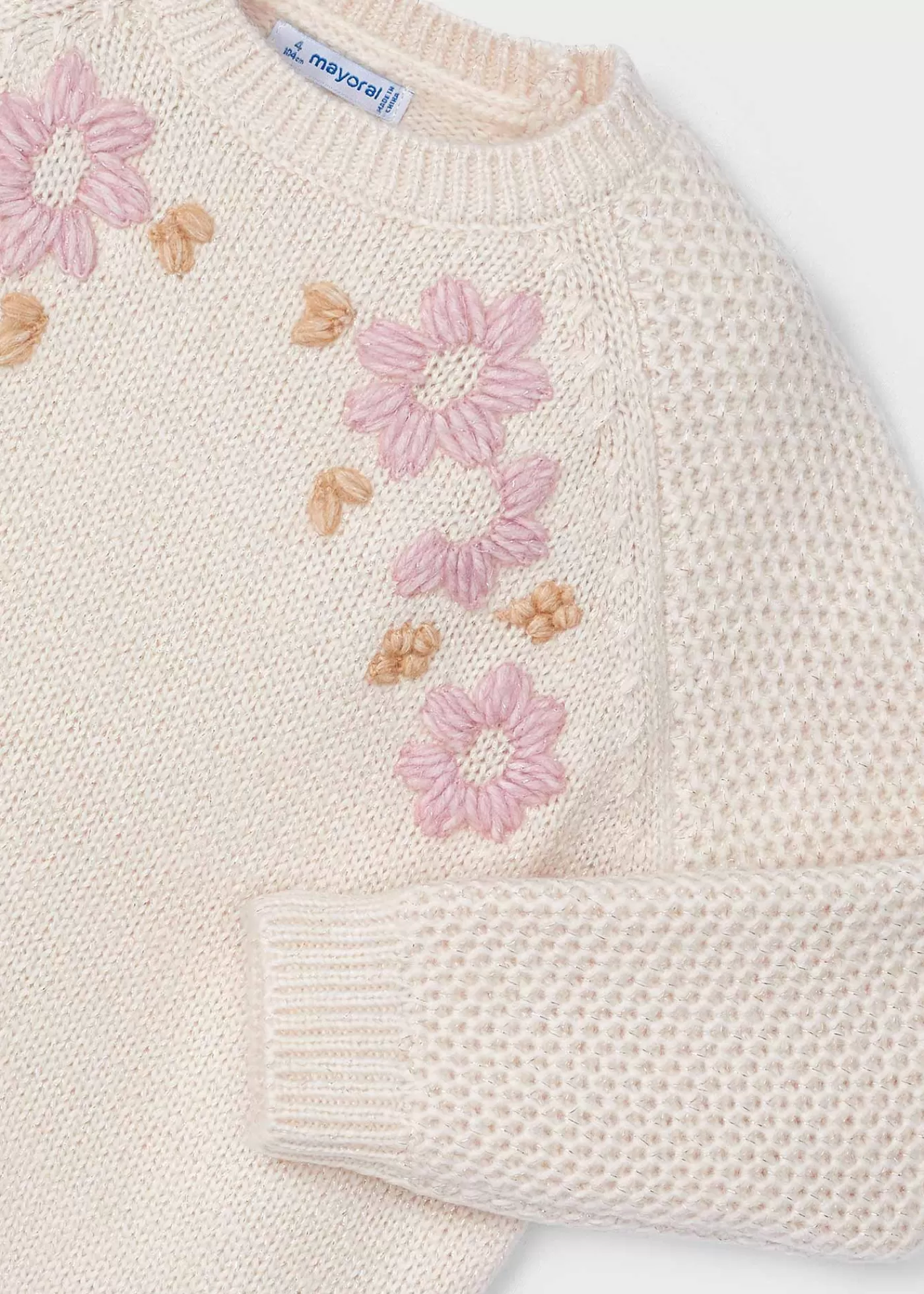 Mayoral Girl Embroidered Flower Sweater Jengibre Shop