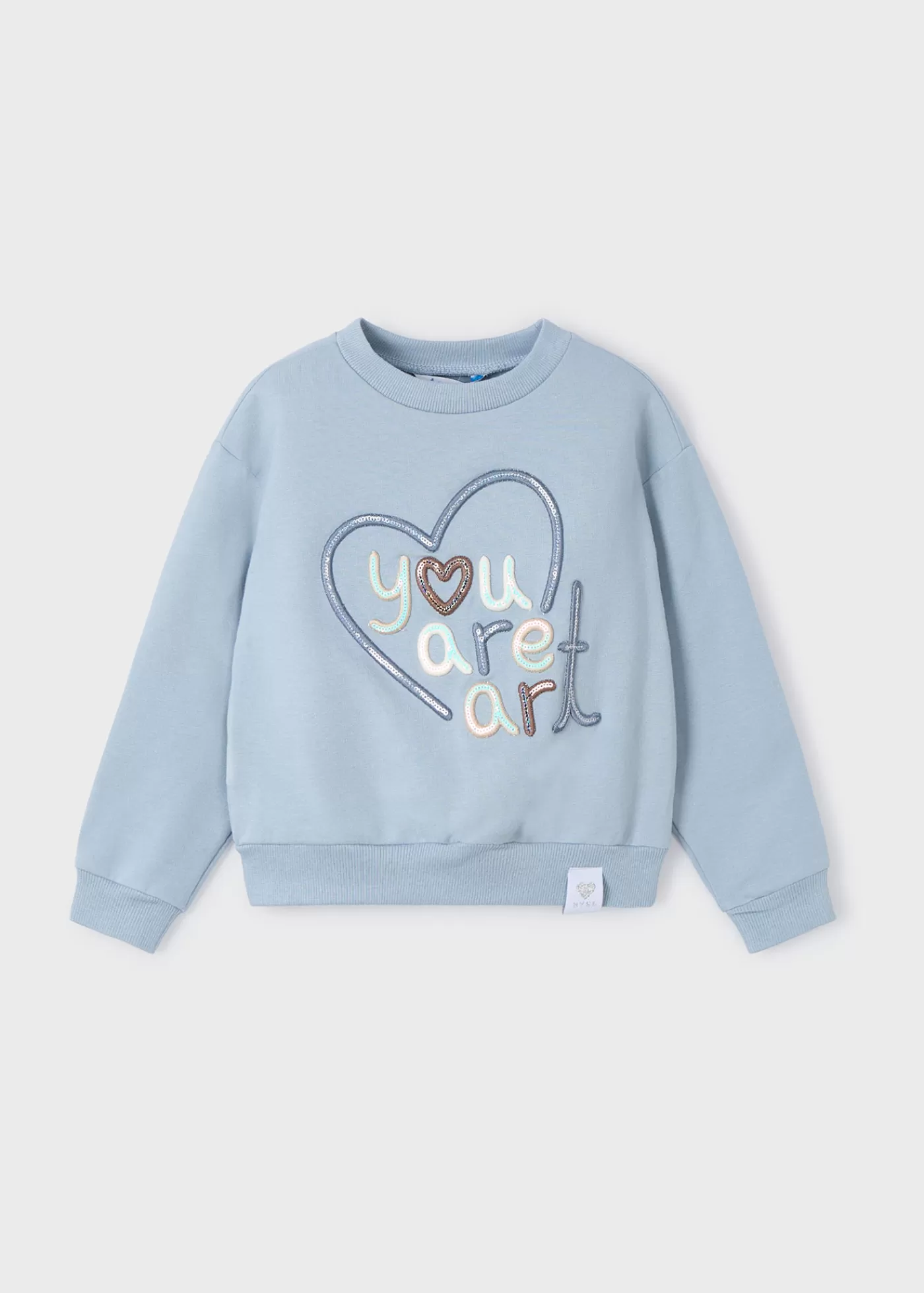 Mayoral Girl Embroidered Sweatshirt Skyblue Shop