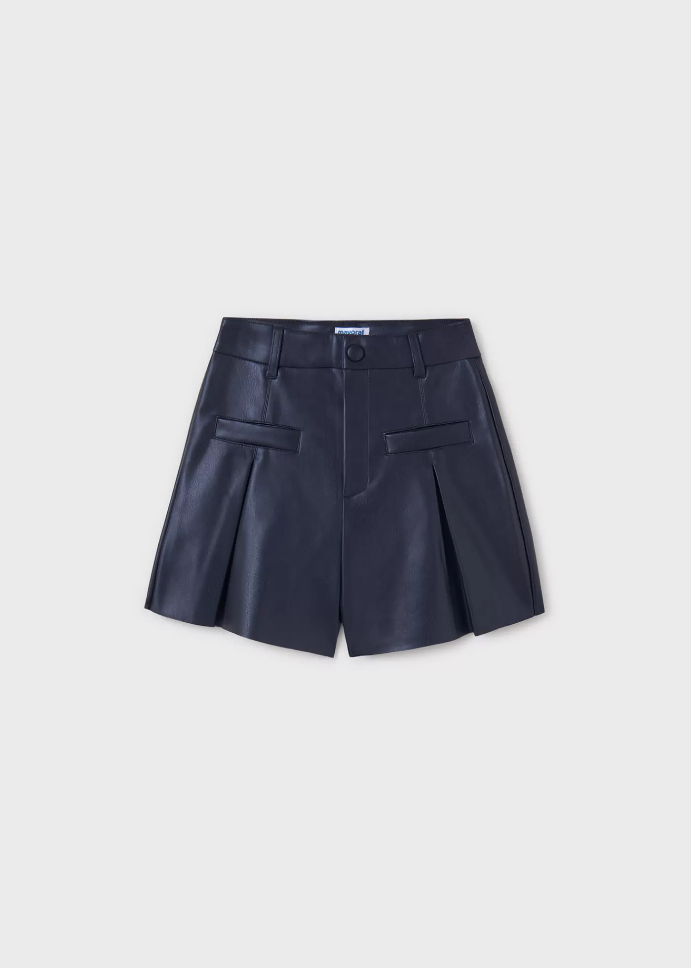 Mayoral Girl Faux Leather Shorts Navyblue Shop