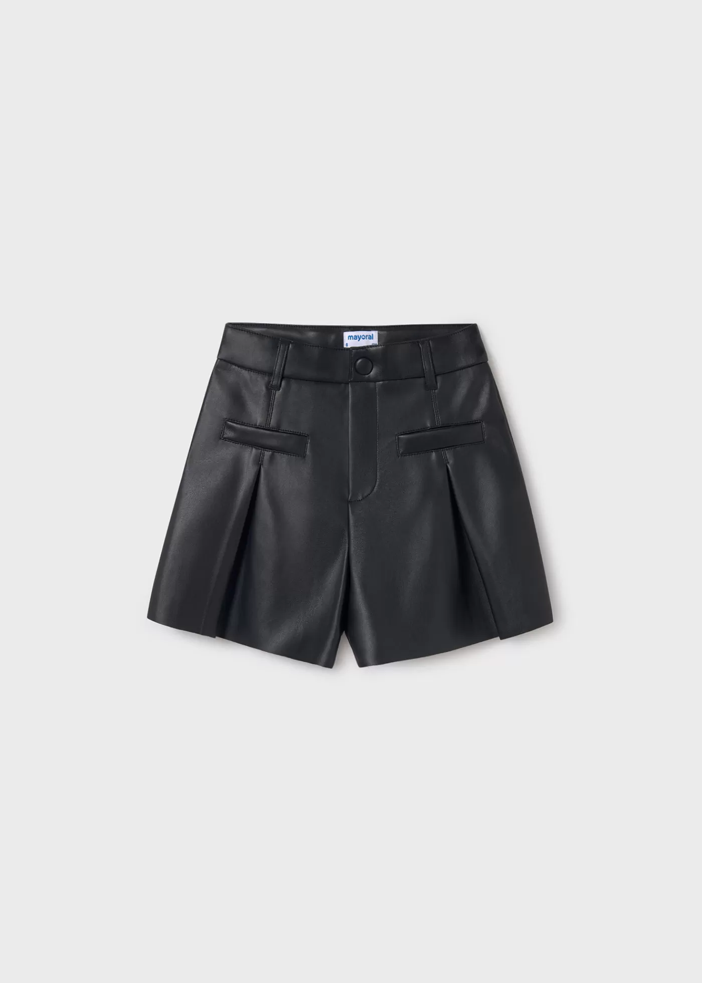 Mayoral Girl Faux Leather Shorts Black Hot