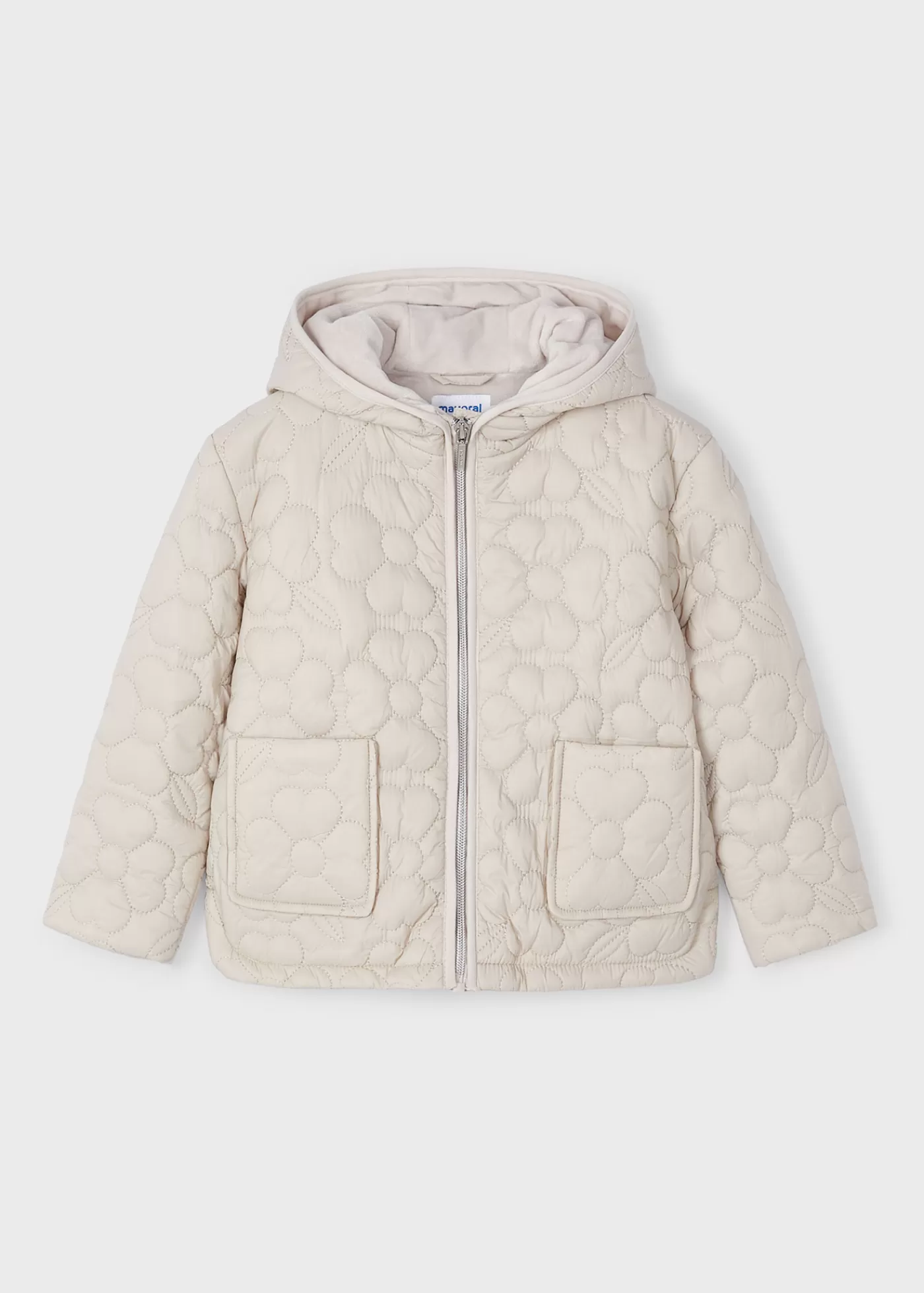 Mayoral Girl Floral Quilted Coat Alpaca Shop