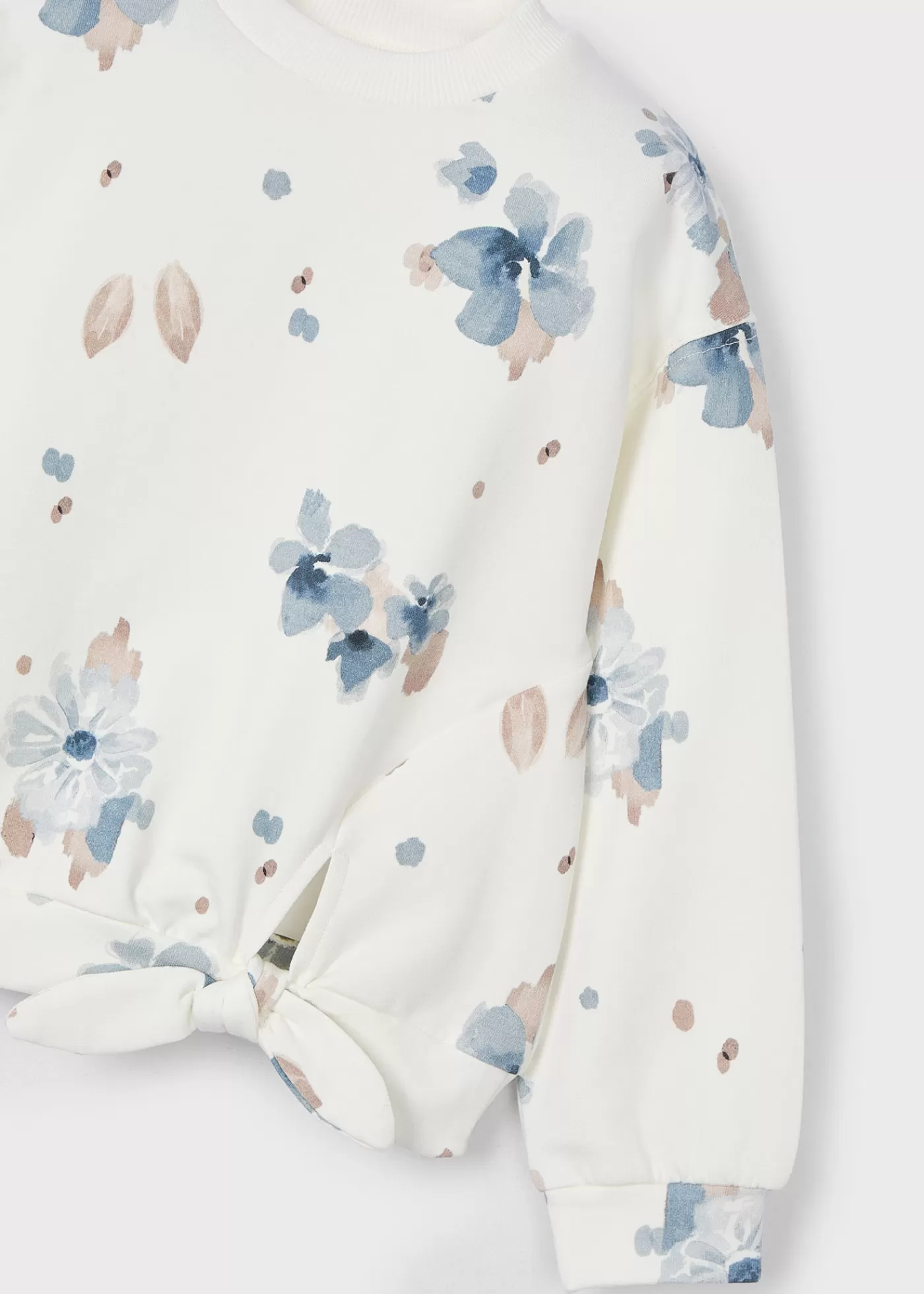 Mayoral Girl Floral Sweatshirt Offwhite Cheap