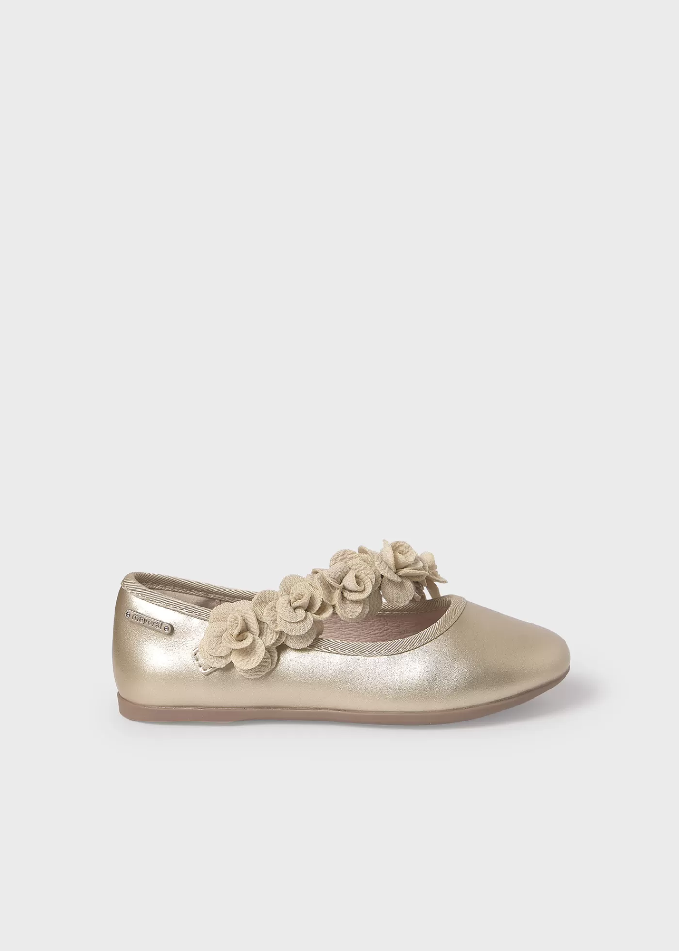 Mayoral Girl Flower Mary Janes Gold Shop