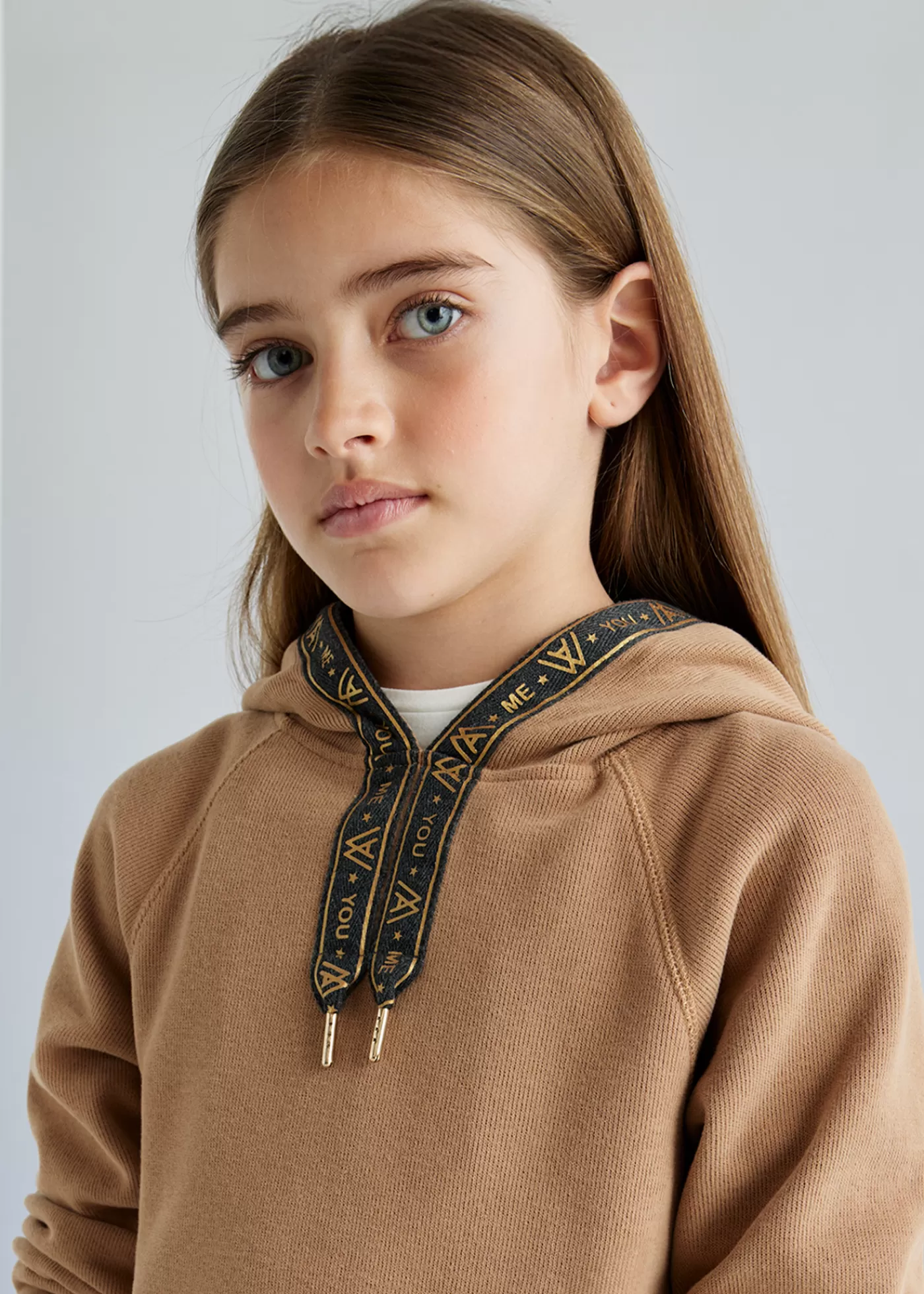 Mayoral Girl Hooded Sweatshirt Dress Cinnamon Best Sale