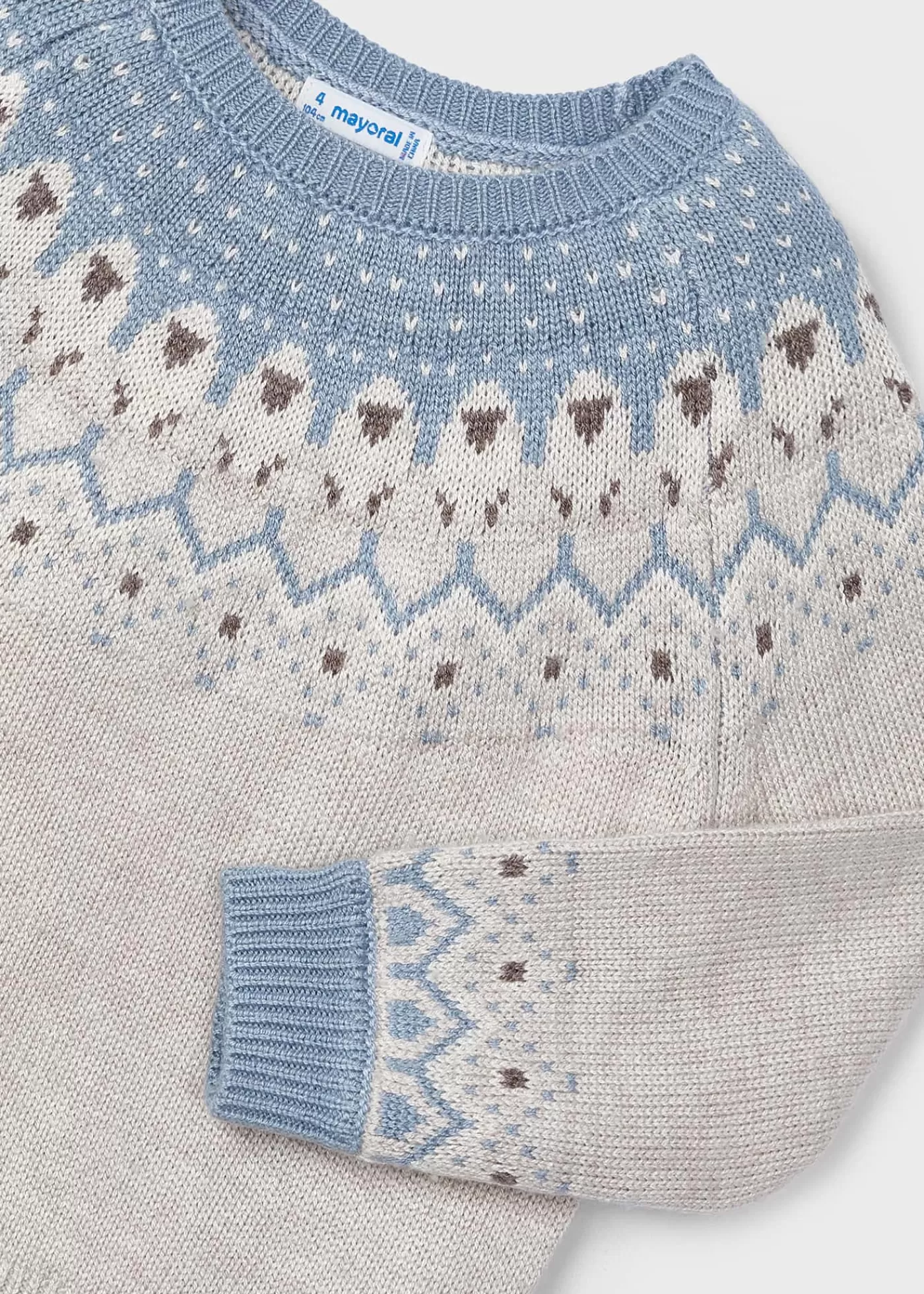 Mayoral Girl Jacquard Border Sweater Alpacaheather Store