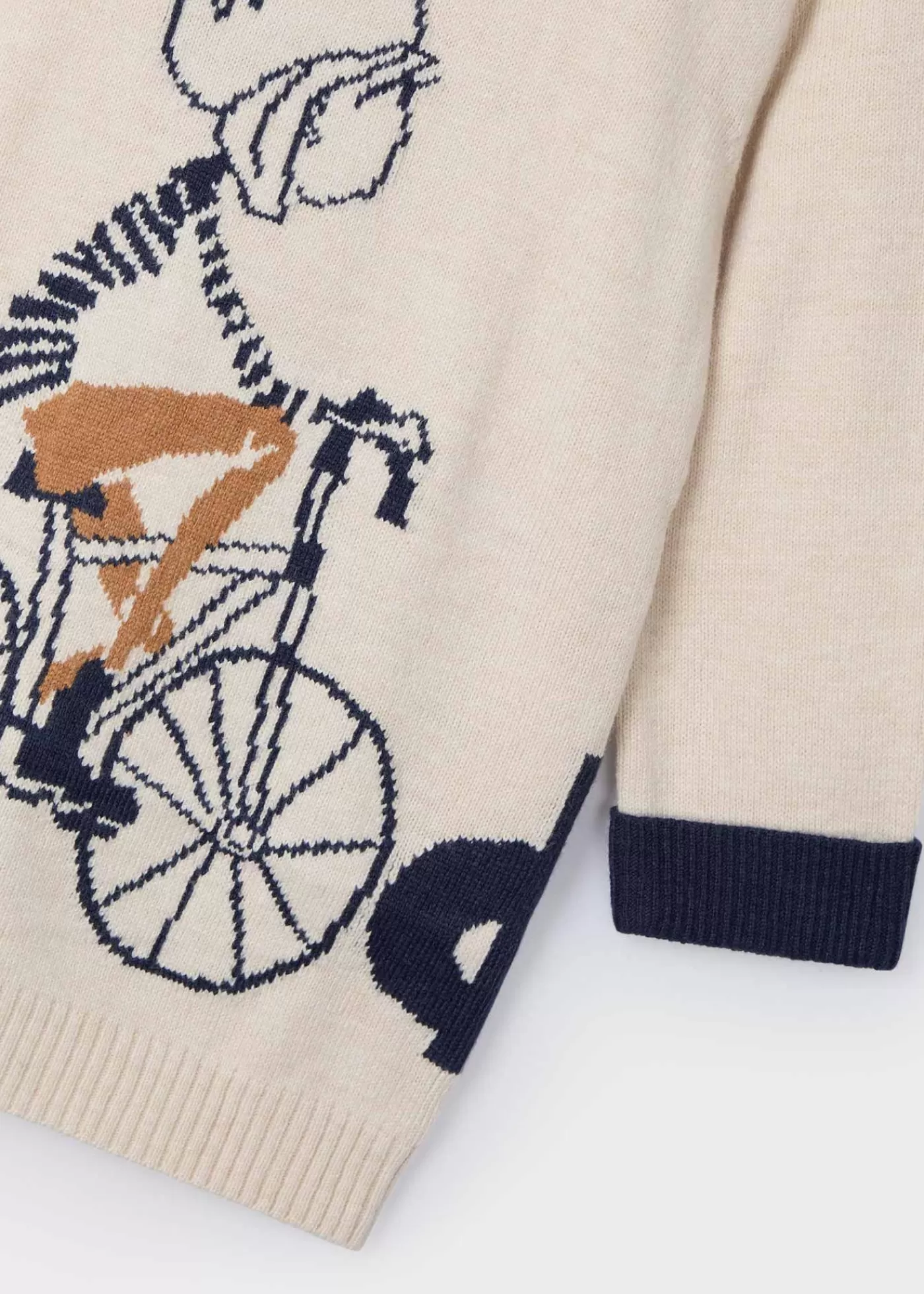 Mayoral Girl Knit Bike Sweater Dress Sand Online